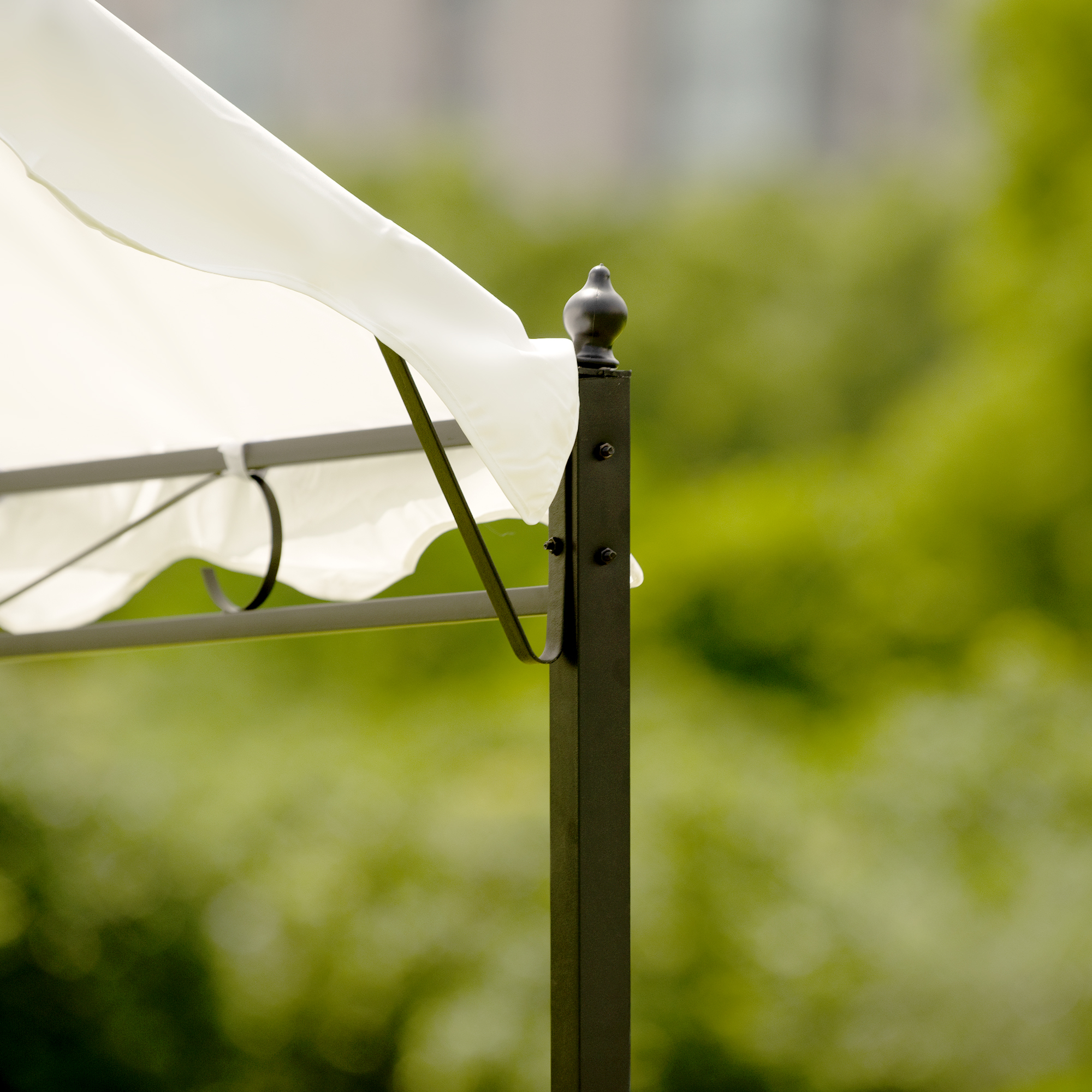 Mondawe Outdoor Patio 13ft.Lx10ft.W Iron Carport Shelter Garage Tent Garden Storage Shed with Anchor Kit White-Mondawe