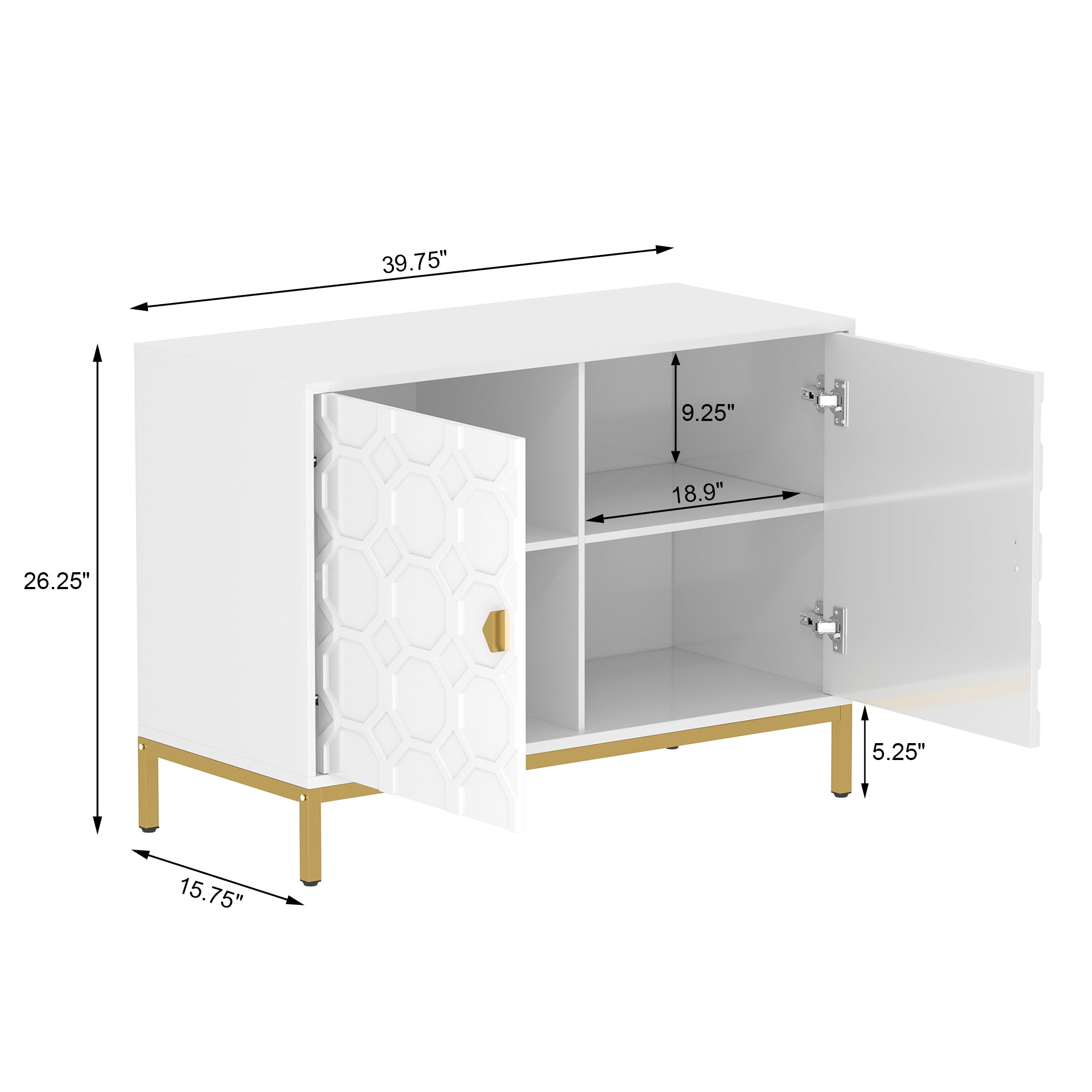 Clihome Freestanding 2-Door Storage Accent Cabinet Black/Blue/Gray/White
