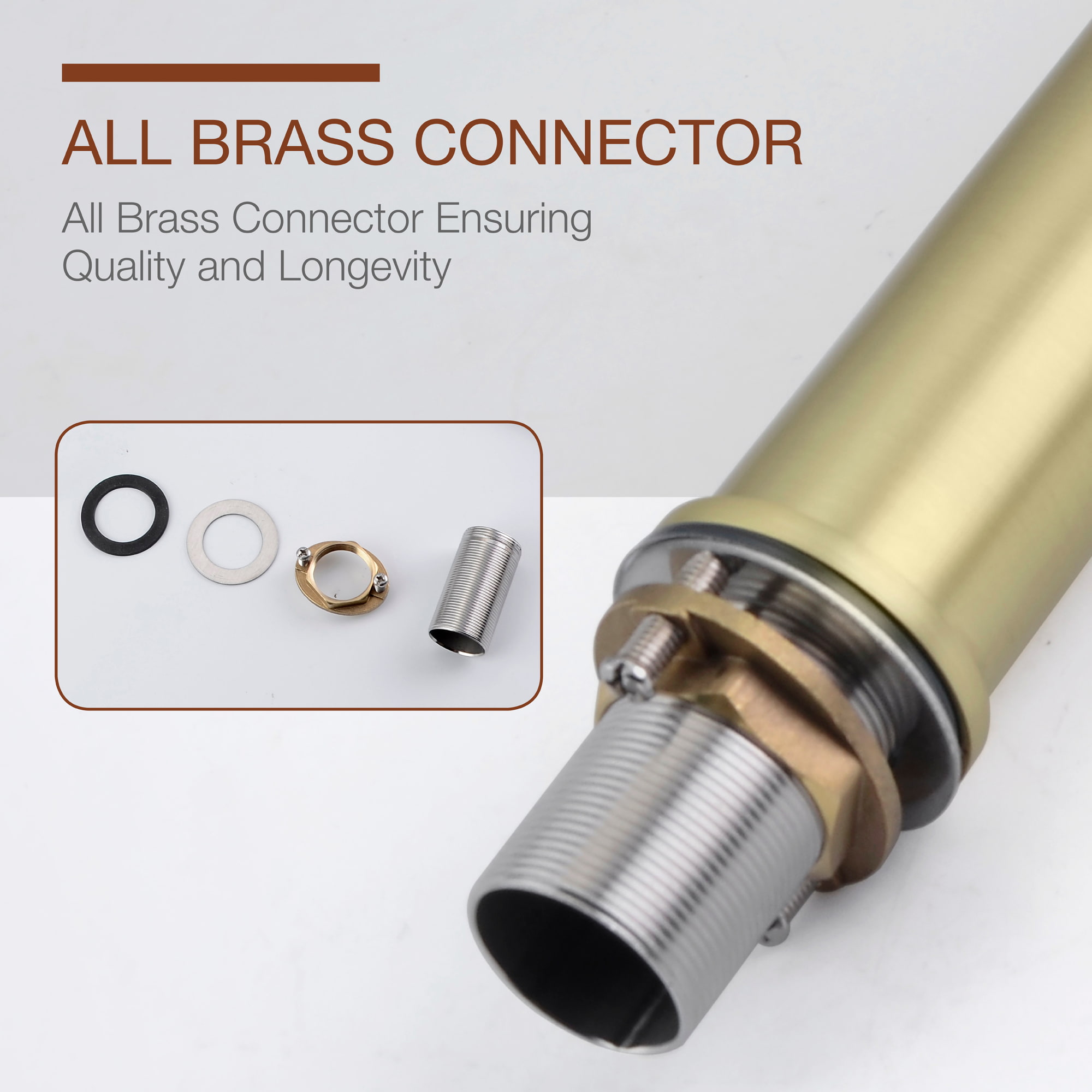 Mondawe Single Hole Modern Bathroom Faucet in Black/Gold-Mondawe