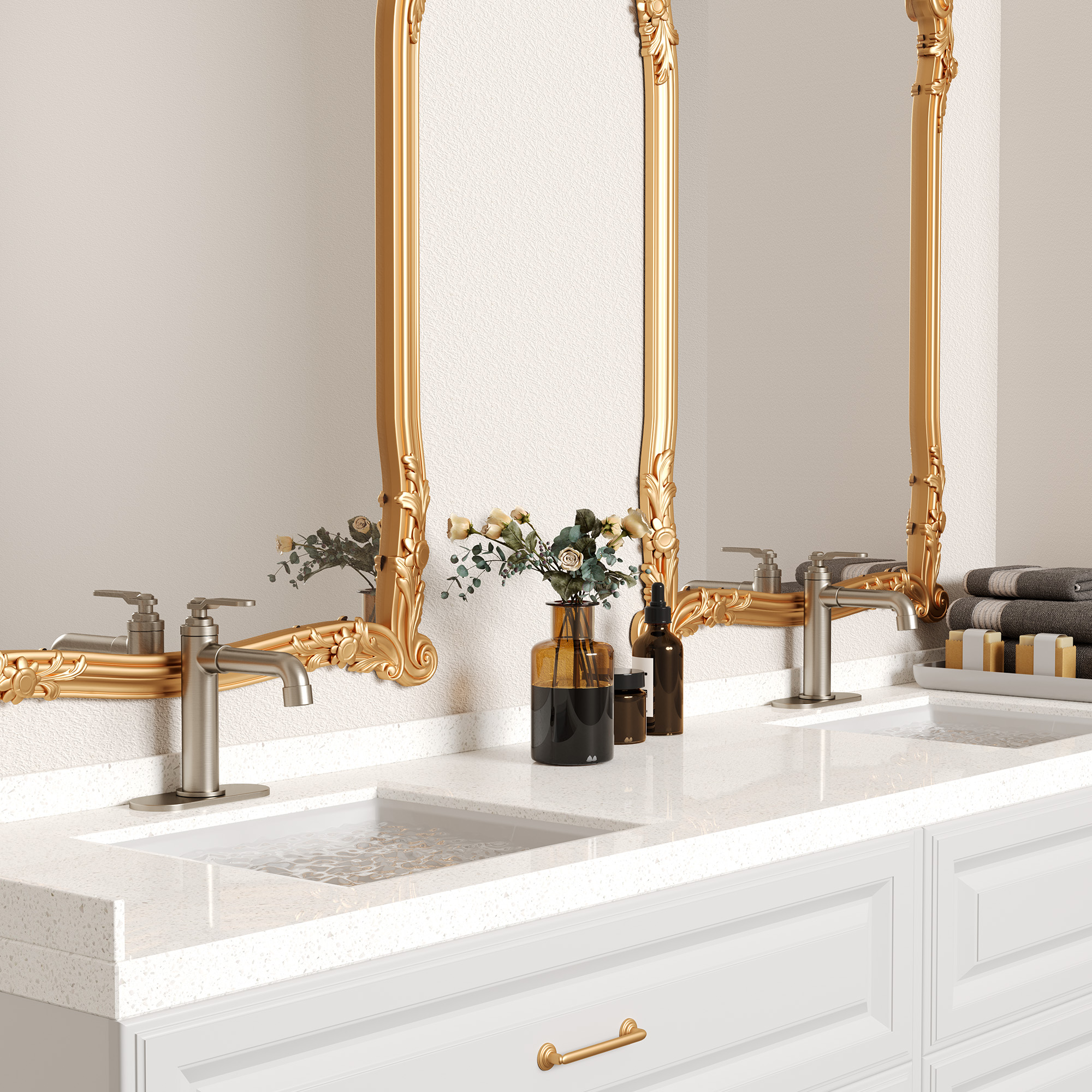 1.2 GPM Single Handle Single Hole Vessel Bathroom Faucet with Deckplate and Pop-Up Drain Kit in Brushed Nickel / Oil Rubbed Bronze