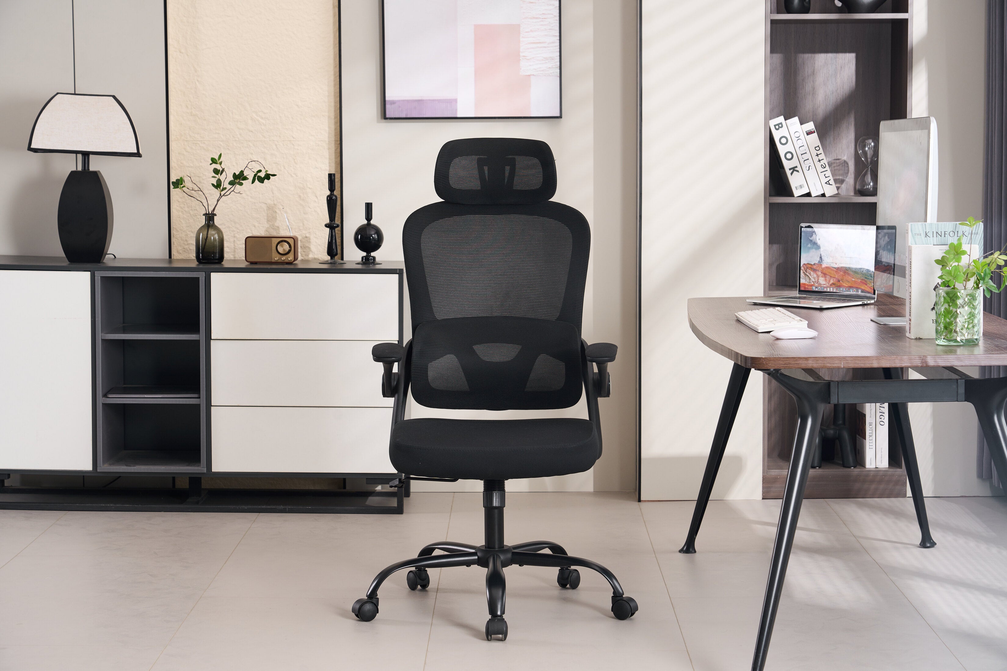 Ergonomic Mesh Office Chair, High Back Desk Chair with 3D Armrests, Up