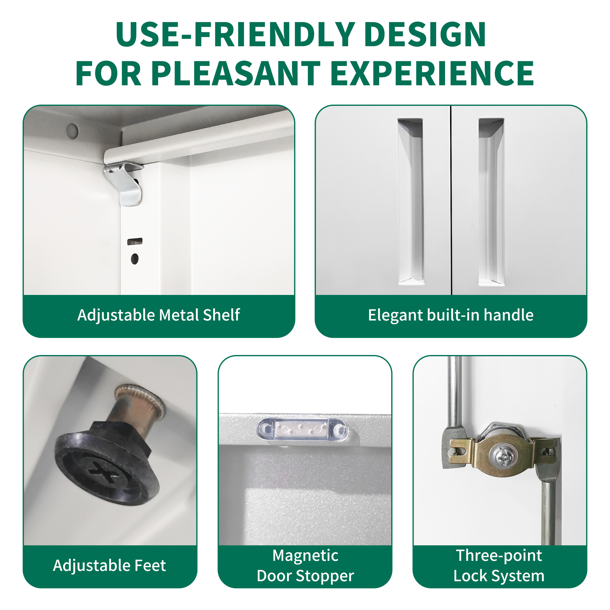 71"H Metal Garage Storage Cabinet, Black/White Tool Steel Locking Cabinet with Doors and 3 Shelves, Tall Cabinets for Garage Storage Systems Lockable File Cabinet for Home Office