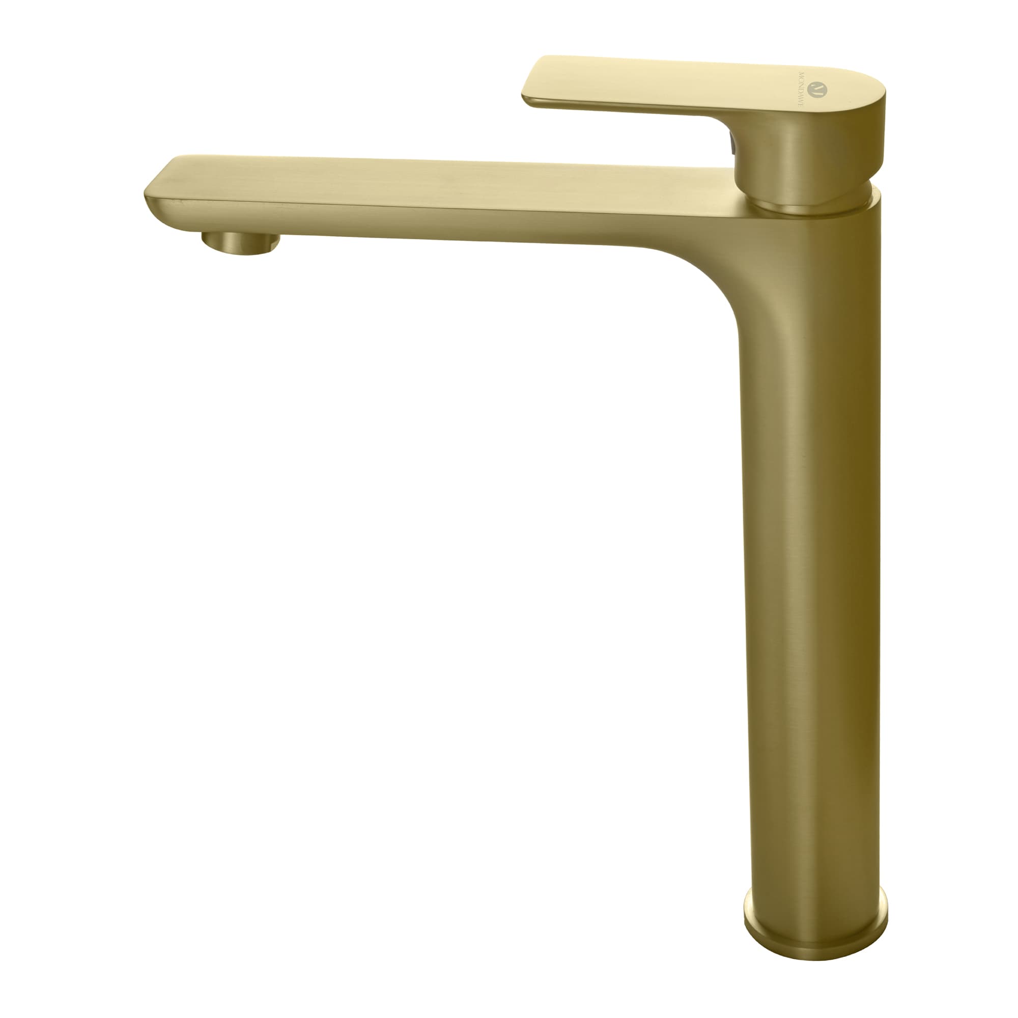Mondawe Single Hole Modern Bathroom Faucet in Black/Gold-Mondawe