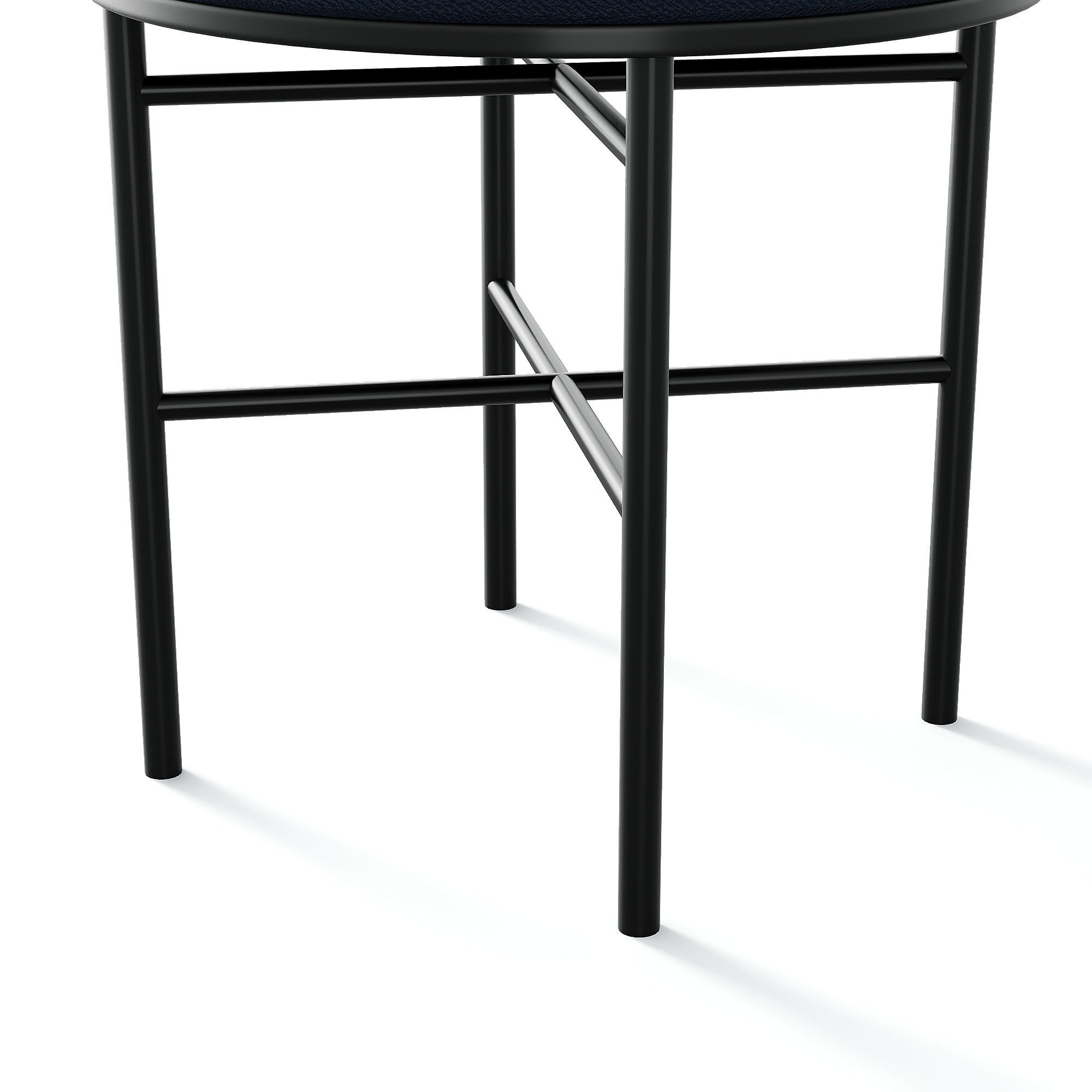 2 pcs Round Cushioned Vanity Stool, Linen Upholstered Vanity Stool for Makeup Room, Modern Soft Stool for Bar and Dining, Ottoman Footrest Stool with Metal Legs for Living Room, Bedroom(Matcha Green/Black) 