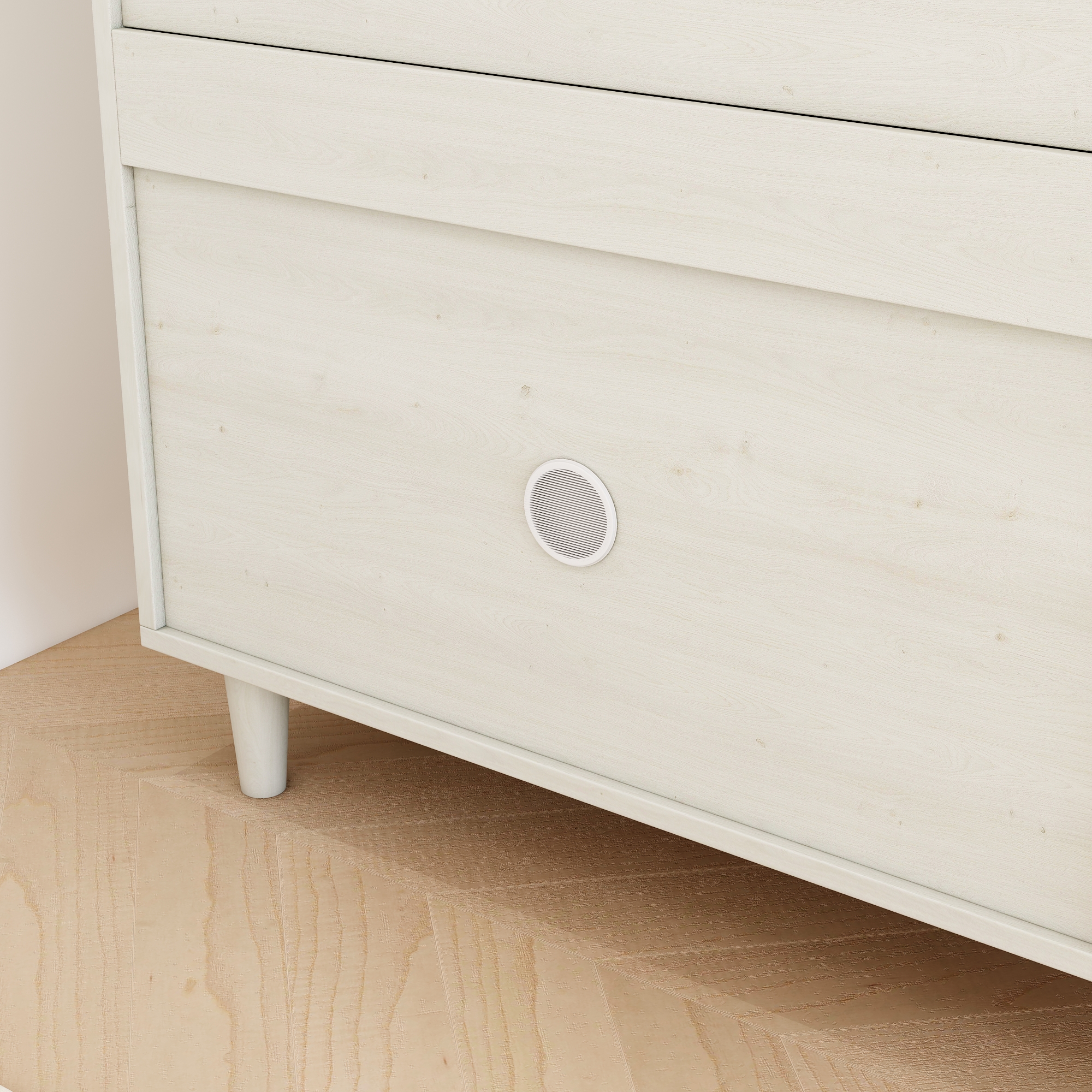 Bohemia Style Shoe Cabinet, Shoe Rack Cabinet with 3 Rattan Flip Drawers,3 Square Shelves and 1 Storage Drawer, Shoe Organizer with Mulit Storage Space and Hooks for Hallway, Entryway, (Natural/Antique white) 