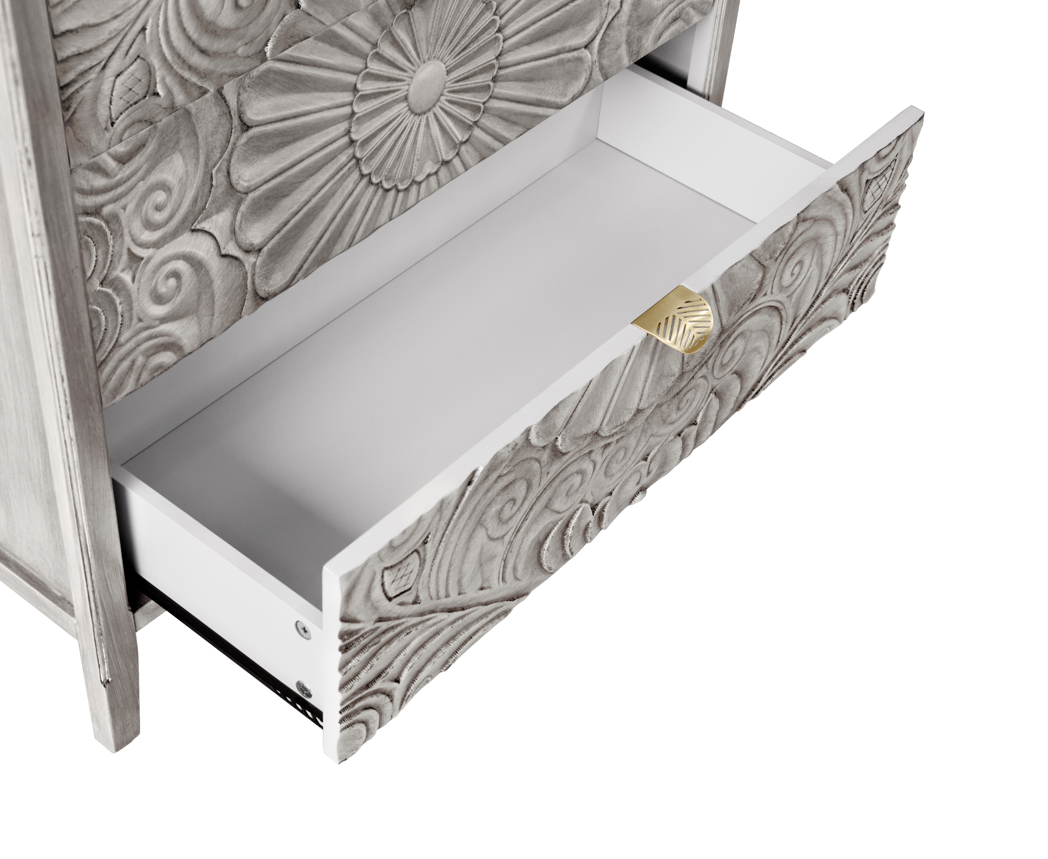 2 Door Cabinet , 3 Drawer Cabinet American Furniture, Suitable for Bedroom, Living Room, Study