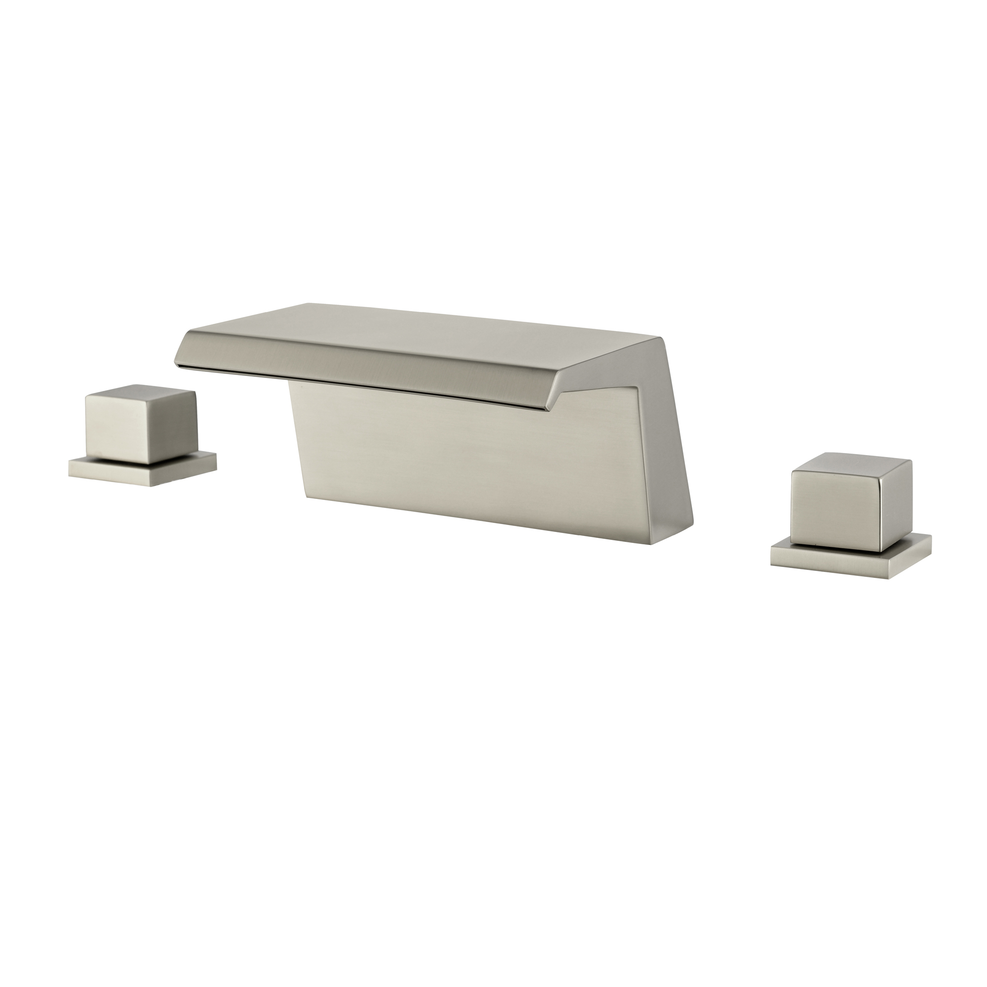 Mondawe Double Handle 8-Inch Center Wide-Spread Bathroom Faucet in Black/Gold/Nickel-Mondawe