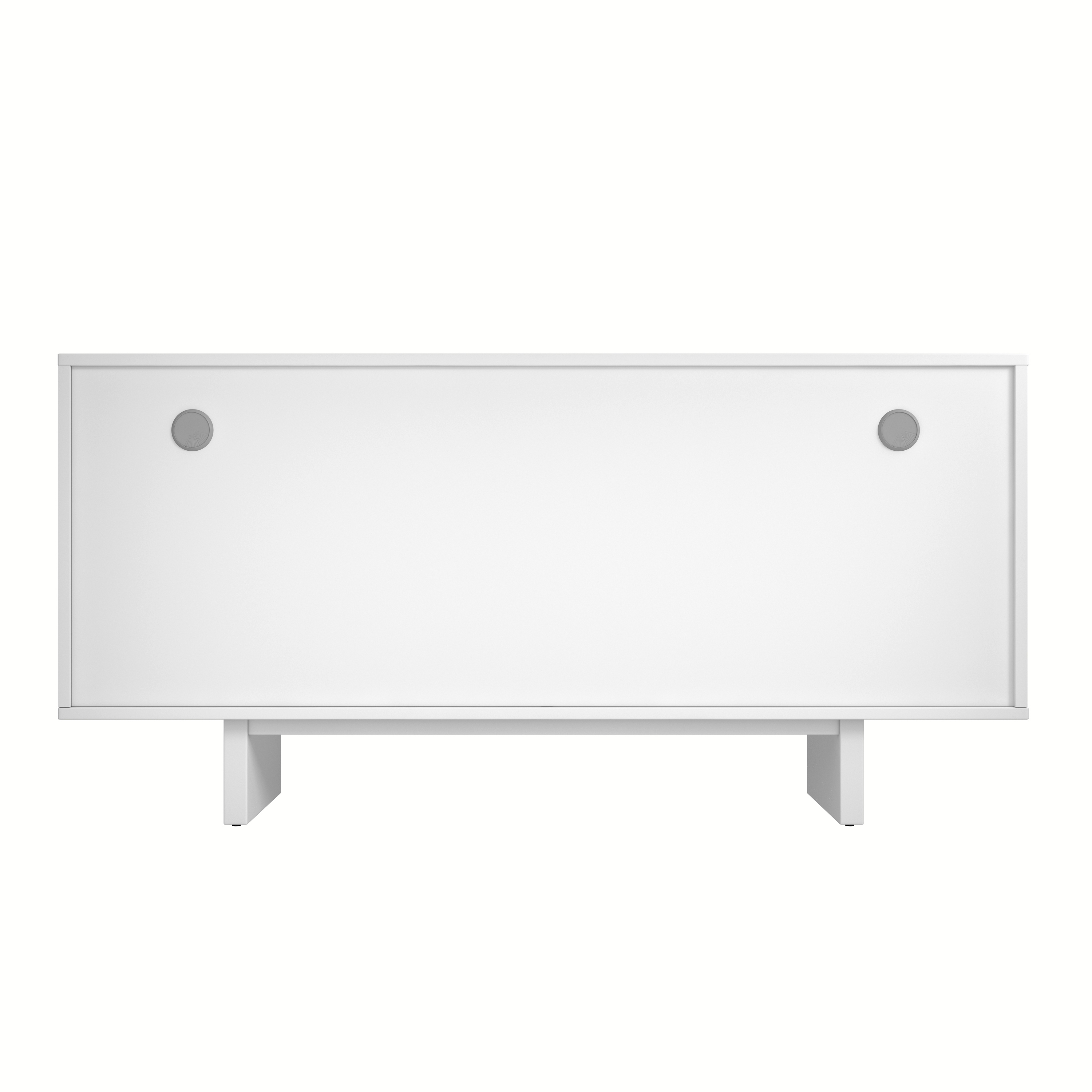 62.99-in W 4-Door White/Silver Accent Cabinet