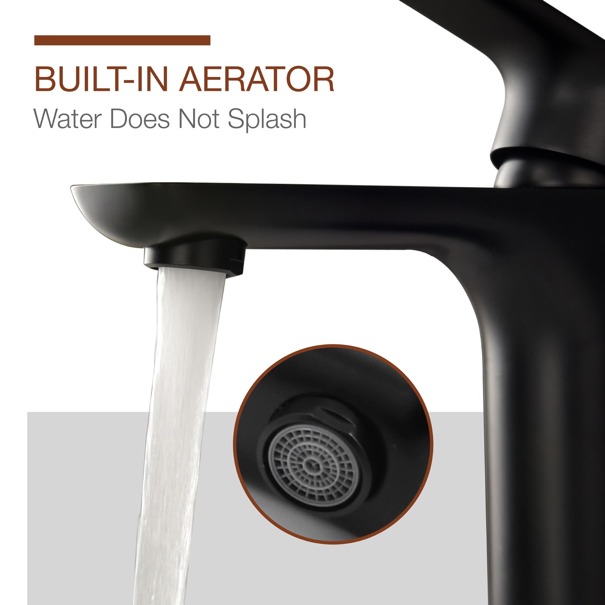 Mondawe Single Hole Modern Bathroom Water Faucet-Mondawe