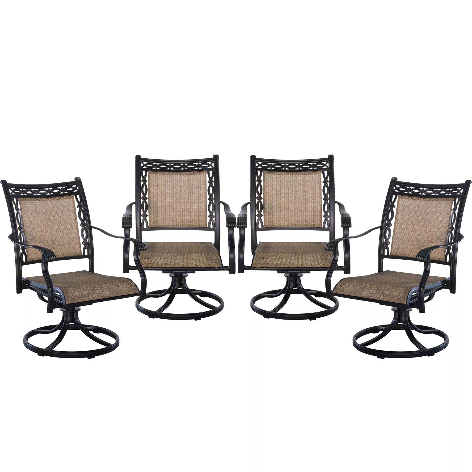 Mondawe  2/4/6 Piece Outdoor Patio Cast Aluminum Swivel Chair-Mondawe
