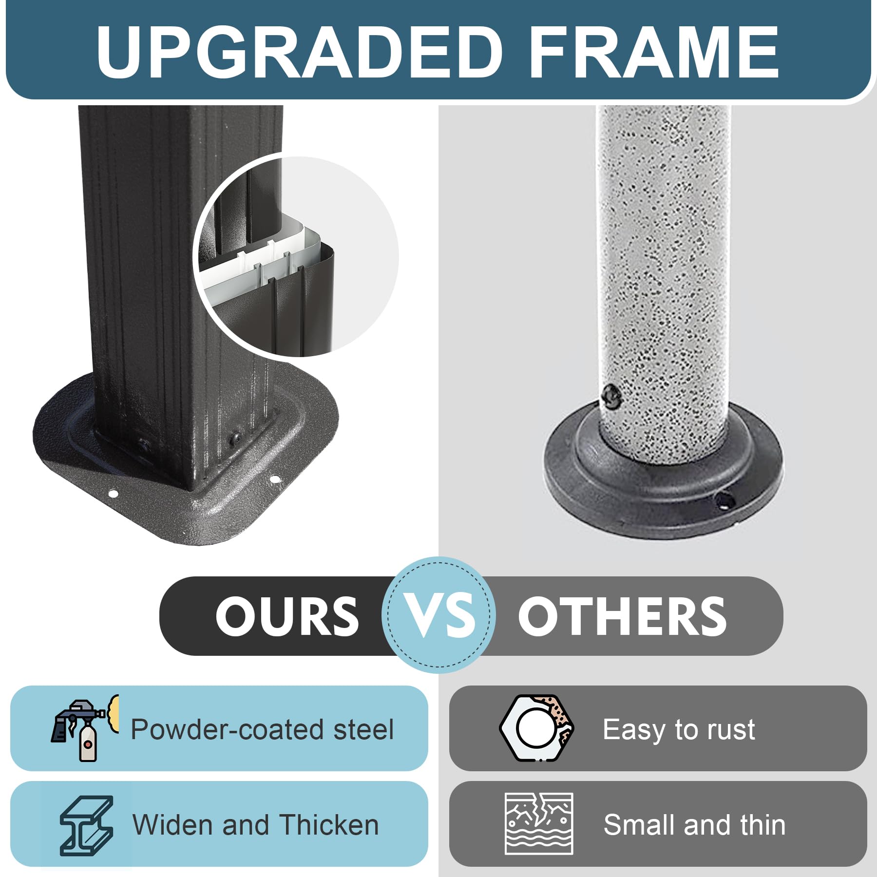 8x5FT Arc Roof, Grill Canopy for Outdoor Grill w/Double Galvanized Steel Roof and 2 Side Shelves, BBQ Gazebo Grill Tent for Patio Garden Backyard, Grey/Brown