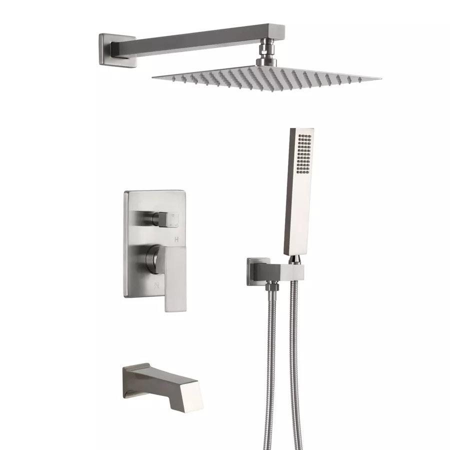 Mondawe Three function Pressure Balance Shower Set with 10 in Shower Head(5 color, Valve Included)-Mondawe