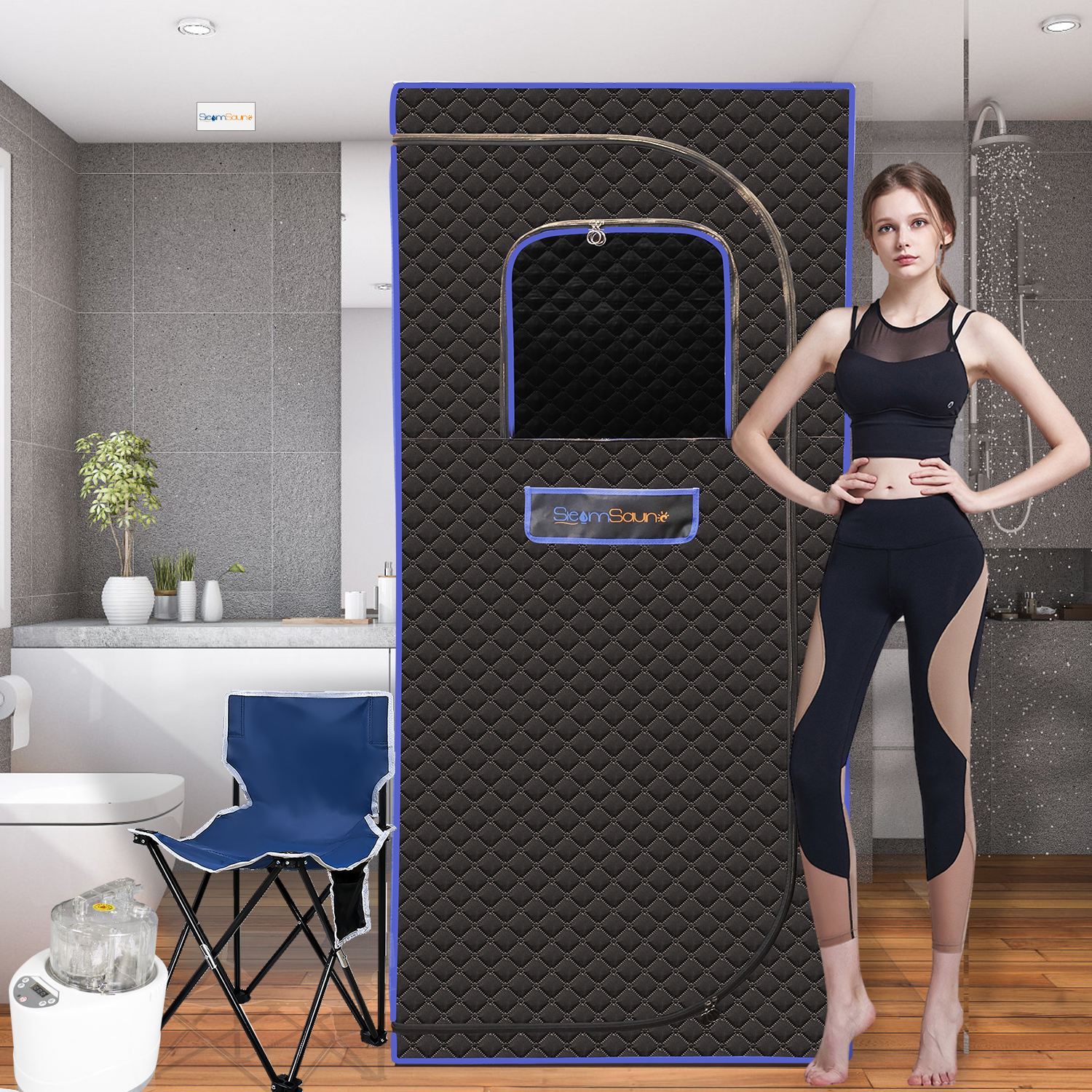 Sojourner Portable Sauna for Home - Steam Sauna Tent, Personal Sauna - Sauna Heater, Tent, Chair, Remote Included for Home Sauna - Enjoy Your Own Personal Spa 