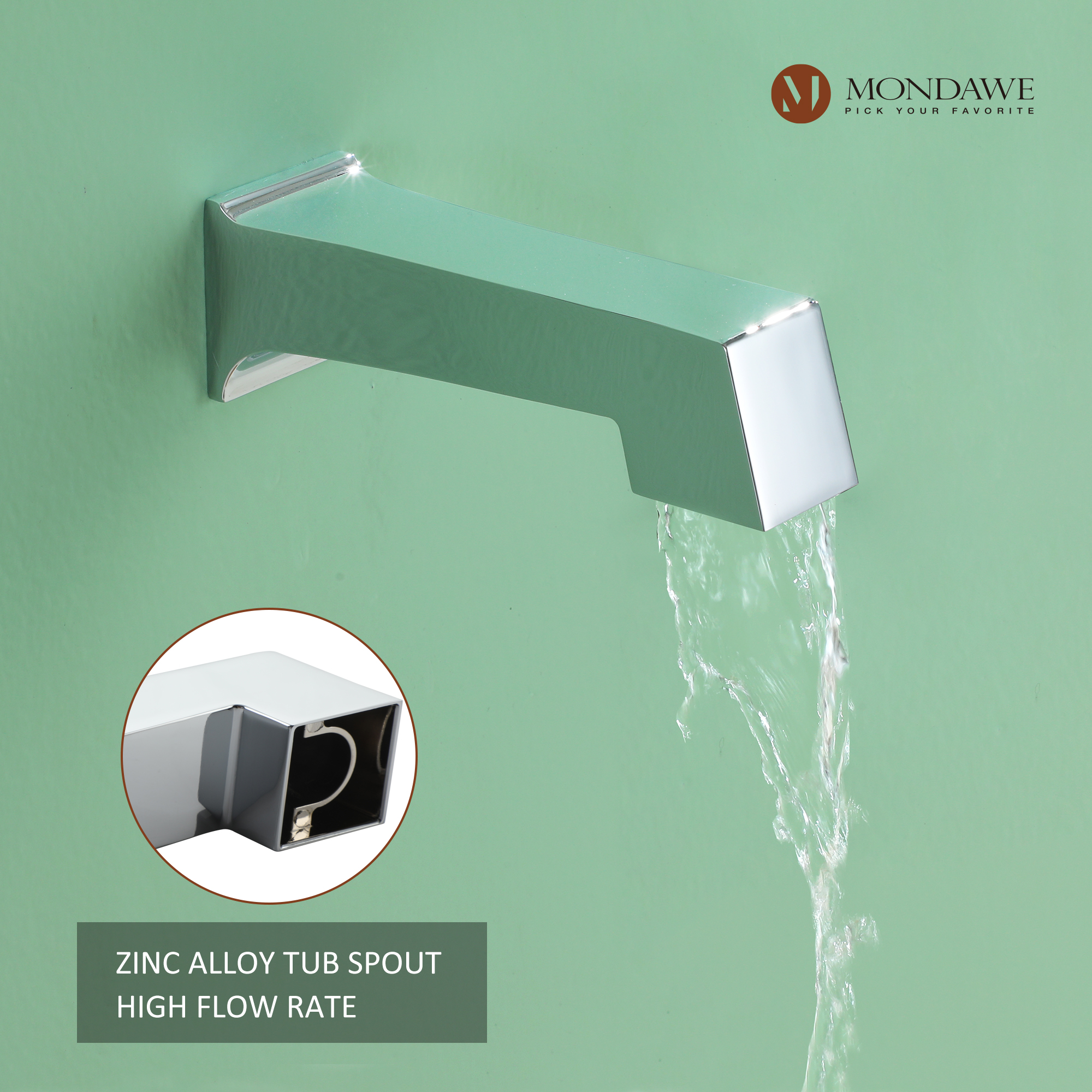 Mondawe Three function Pressure Balance Shower Set with 10 in Shower Head(5 color, Valve Included)-Mondawe