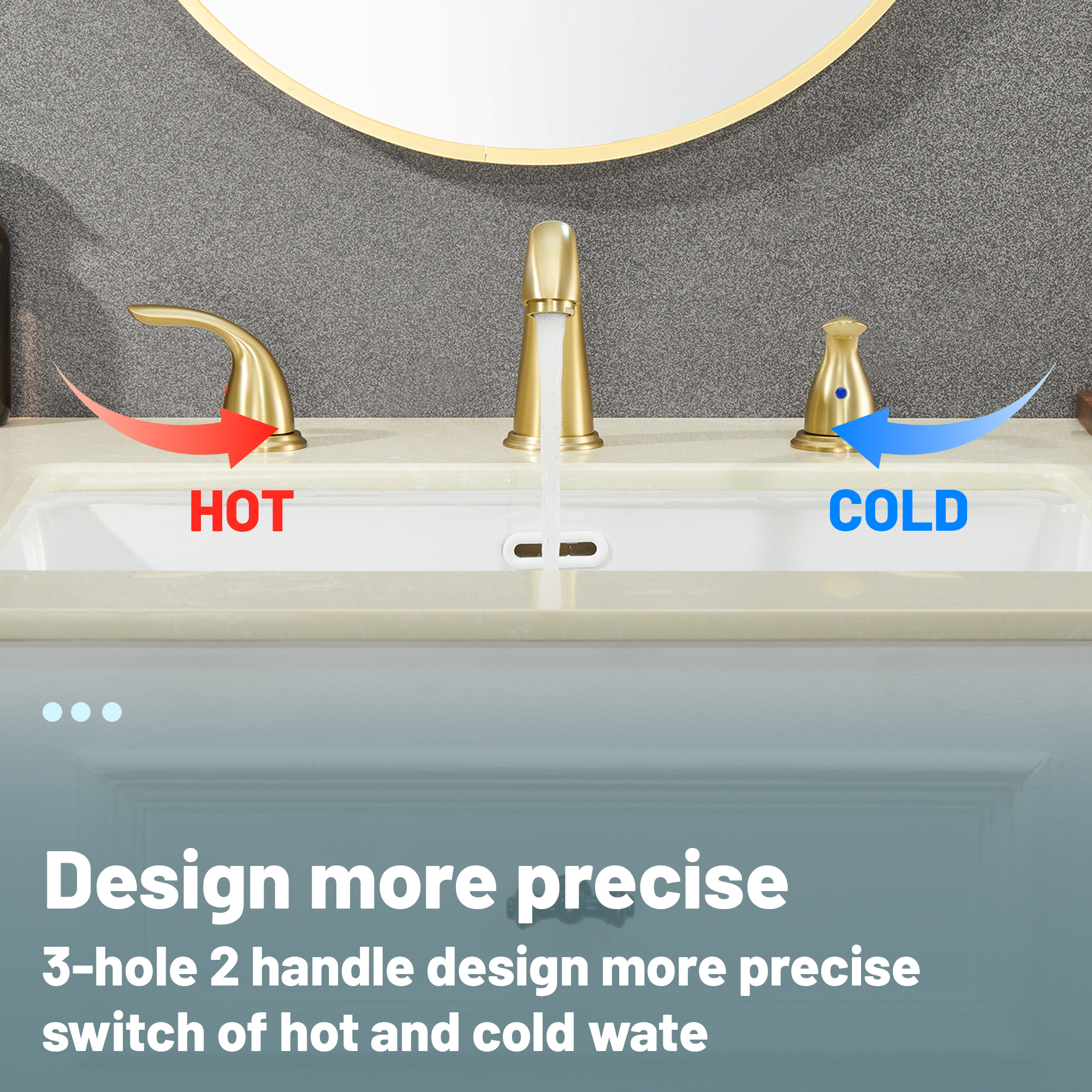 8 in. Widespread Double Handle Bathroom Sink Faucet 3 Hole with Stainless Steel Pop Up Drain in Brushed Nickel/Matte Black/Brushed Gold/Oil Rubbed Bronze