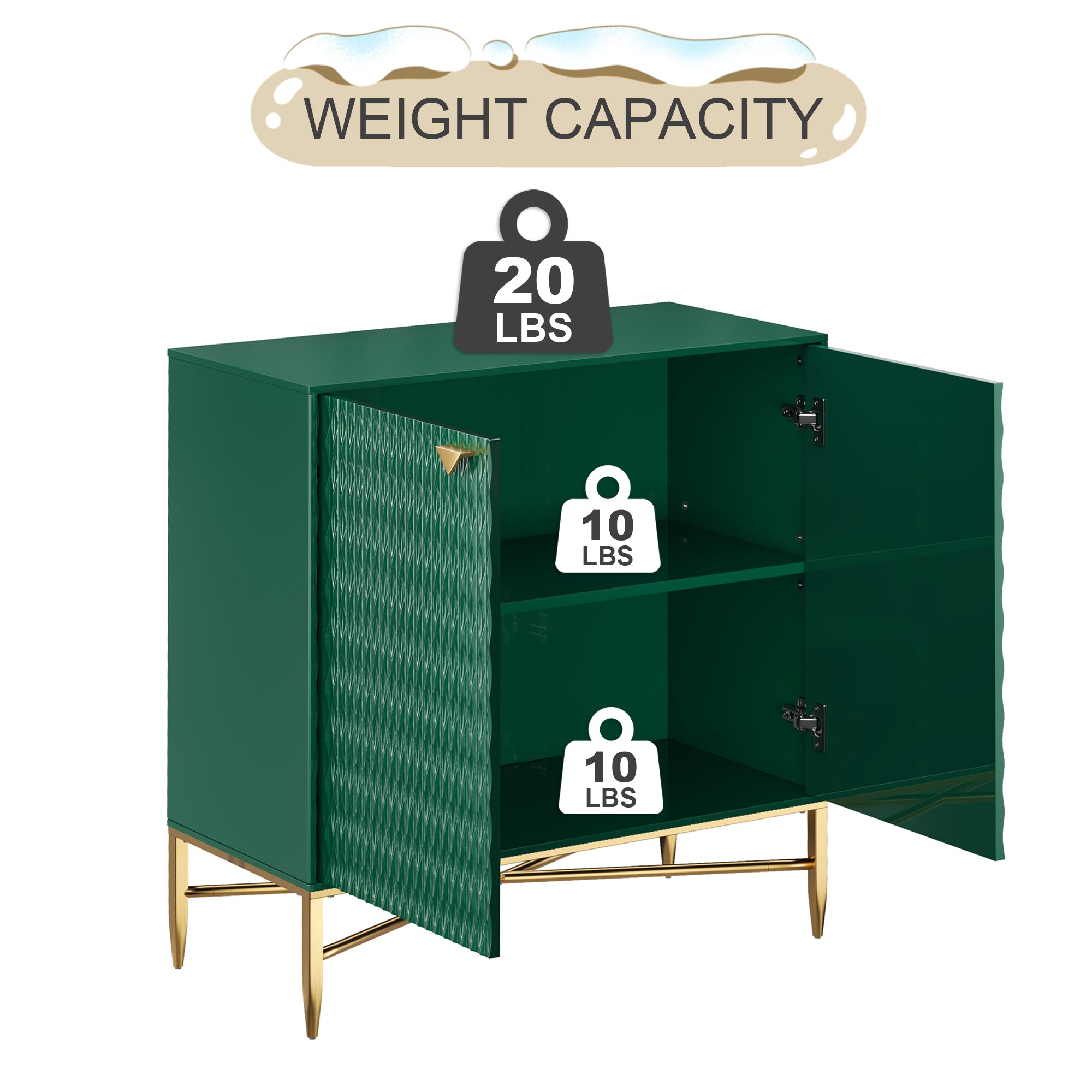 32.8 in. H 2 Door White Locker Accent Storage Cabinet with X-Shaped Hardware Stand