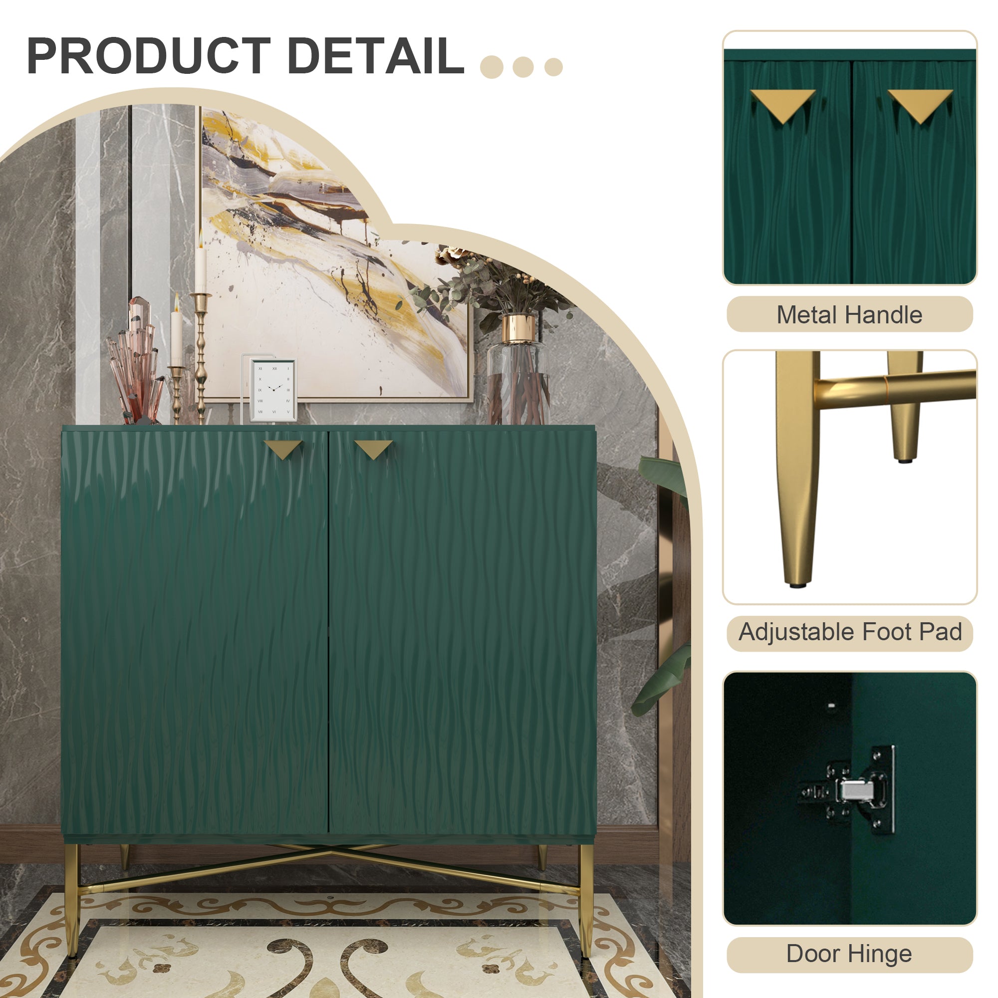 Boyel Living 32.8 in. H 2 Door White Locker Accent Storage Cabinet