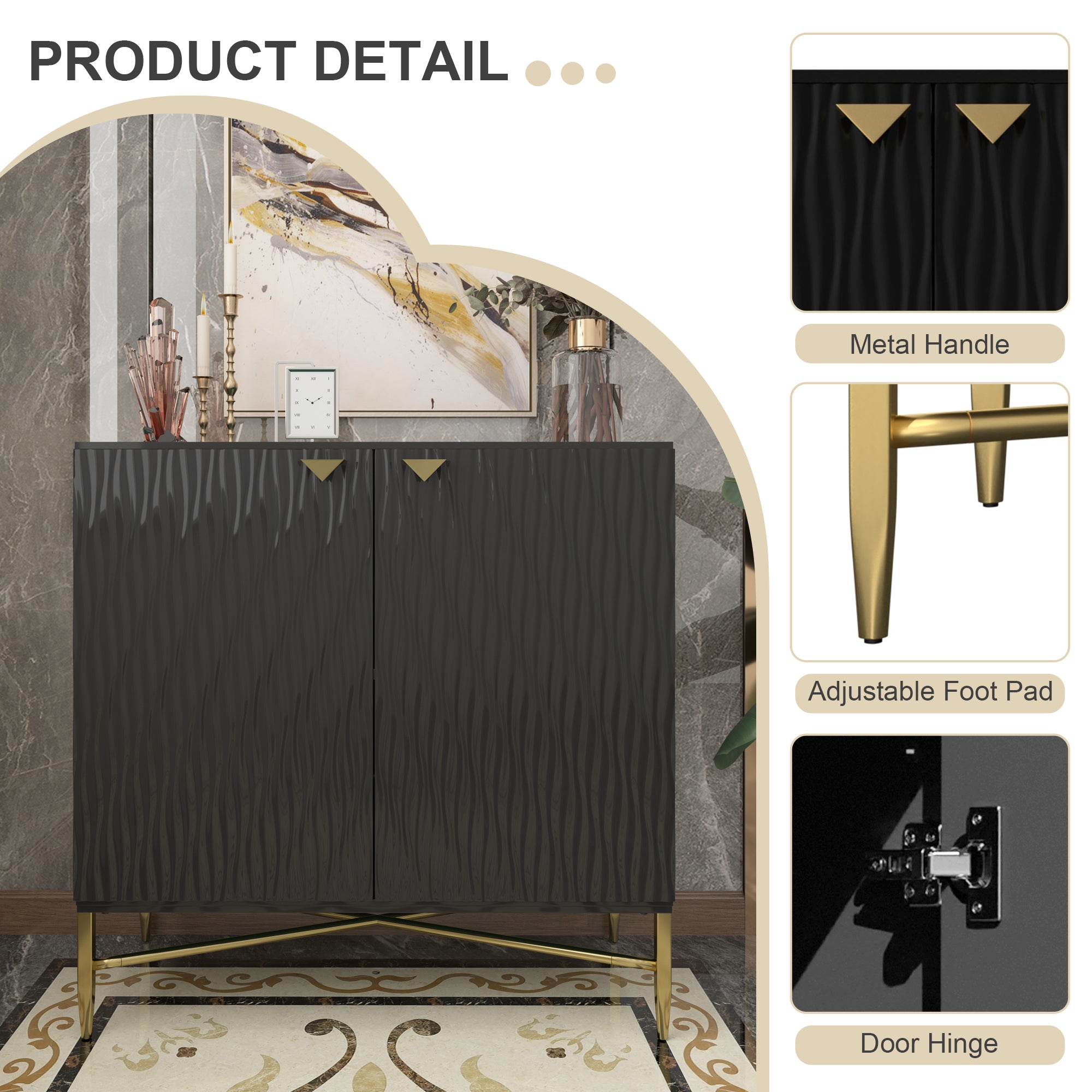 Boyel Living 32.8 in. H 2 Door White Locker Accent Storage Cabinet