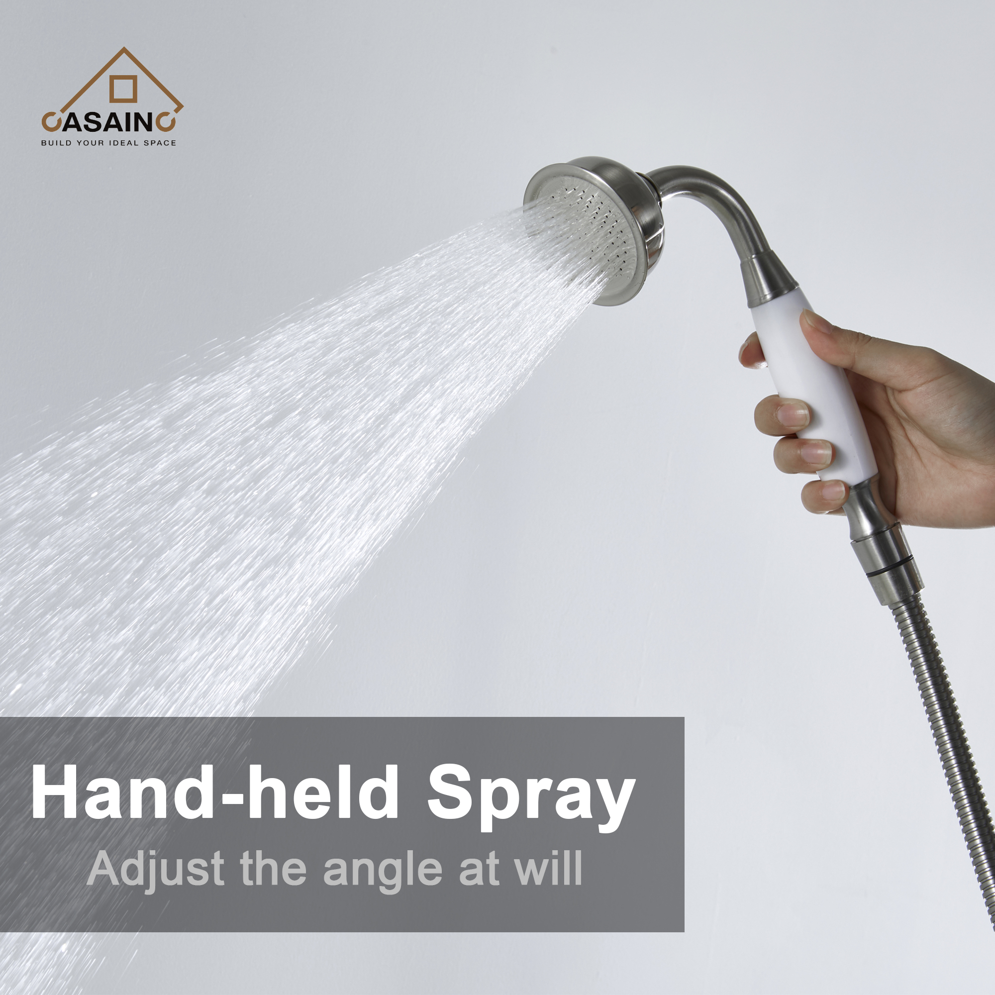 Vintage 2-Handle Floor-Mount Buthtub Freestanding Roman Tub Faucet in Brushed Brass