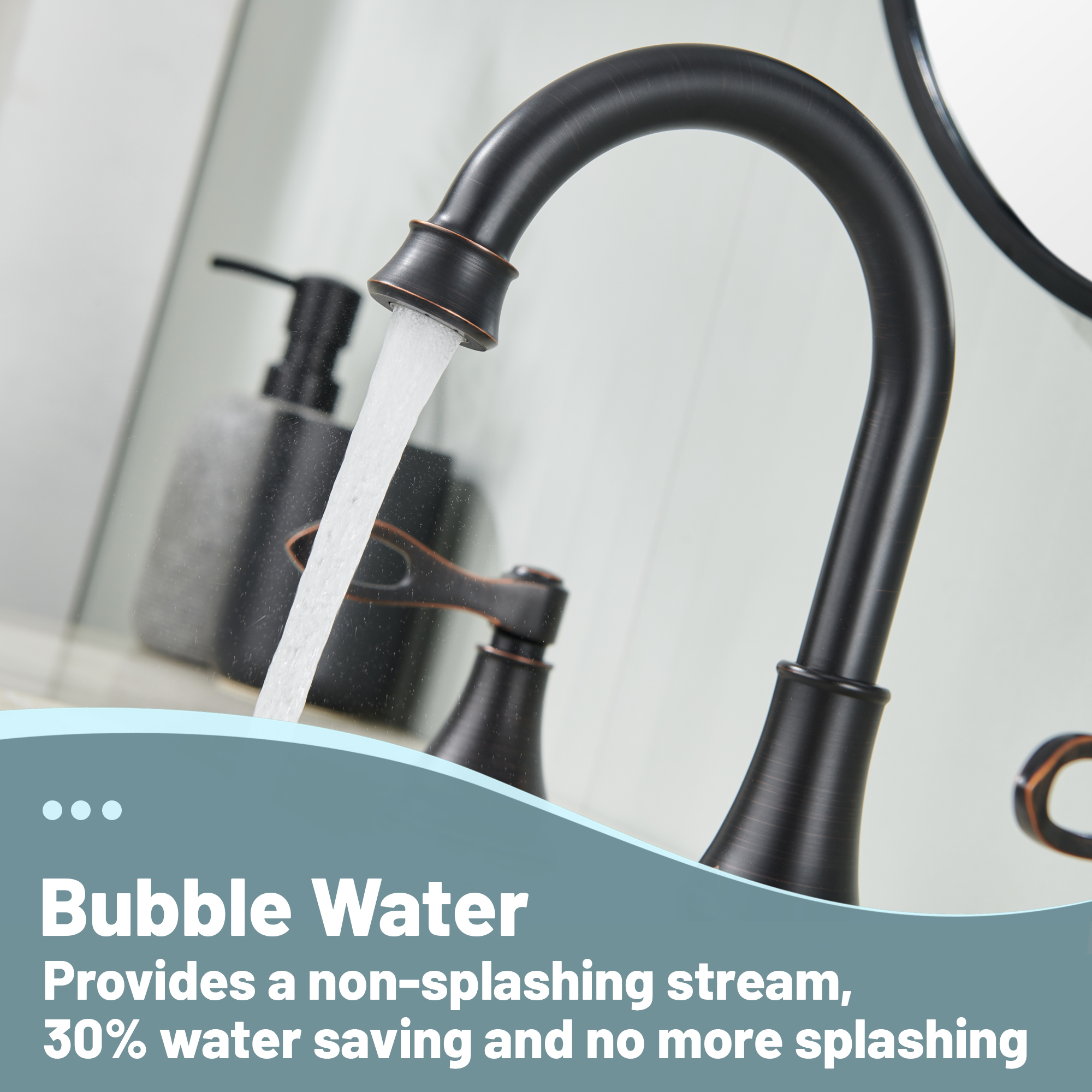 8 in. Widespread Double Handle Bathroom Faucet 3 Holes with 360° Swivel Spout, Stainless Steel Drain in Brushed Nickel/Oil Rubbed Bronze/Brushed Gold/Matte Black