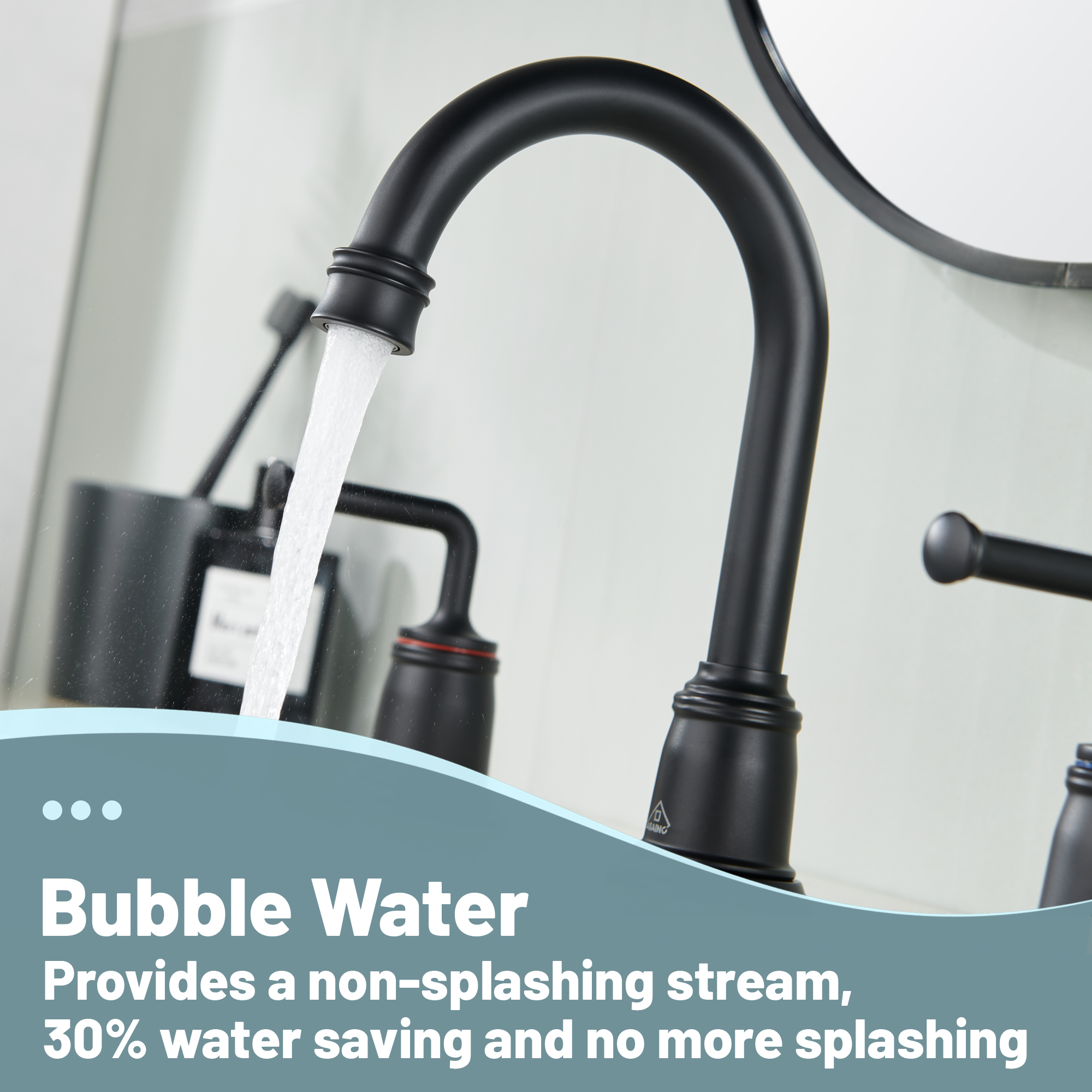 8 in. Widespread Double Handle Bathroom sink Faucet with 360° Swivel Spout, Stainless Steel Drain in Brushed Nickel/Oil Rubbed Bronze/Brushed Gold/Matte Black