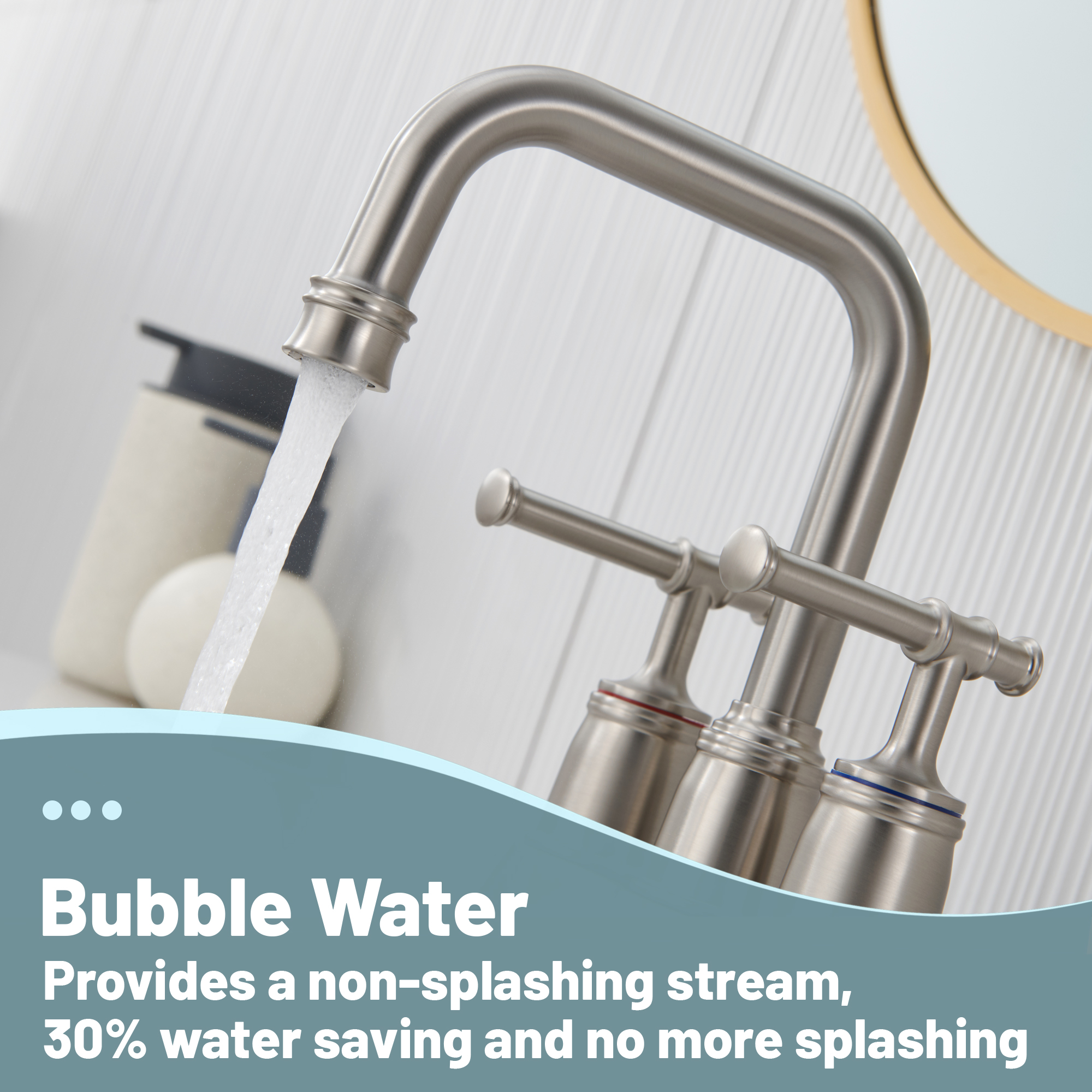 4 in. Centerset Double Handle 2 holes Bathroom Sink Faucet Lavatory Faucet with Stainless steel Drain in Brushed Nickel/Oil Rubbed Bronze/Brushed Gold/Matte Black