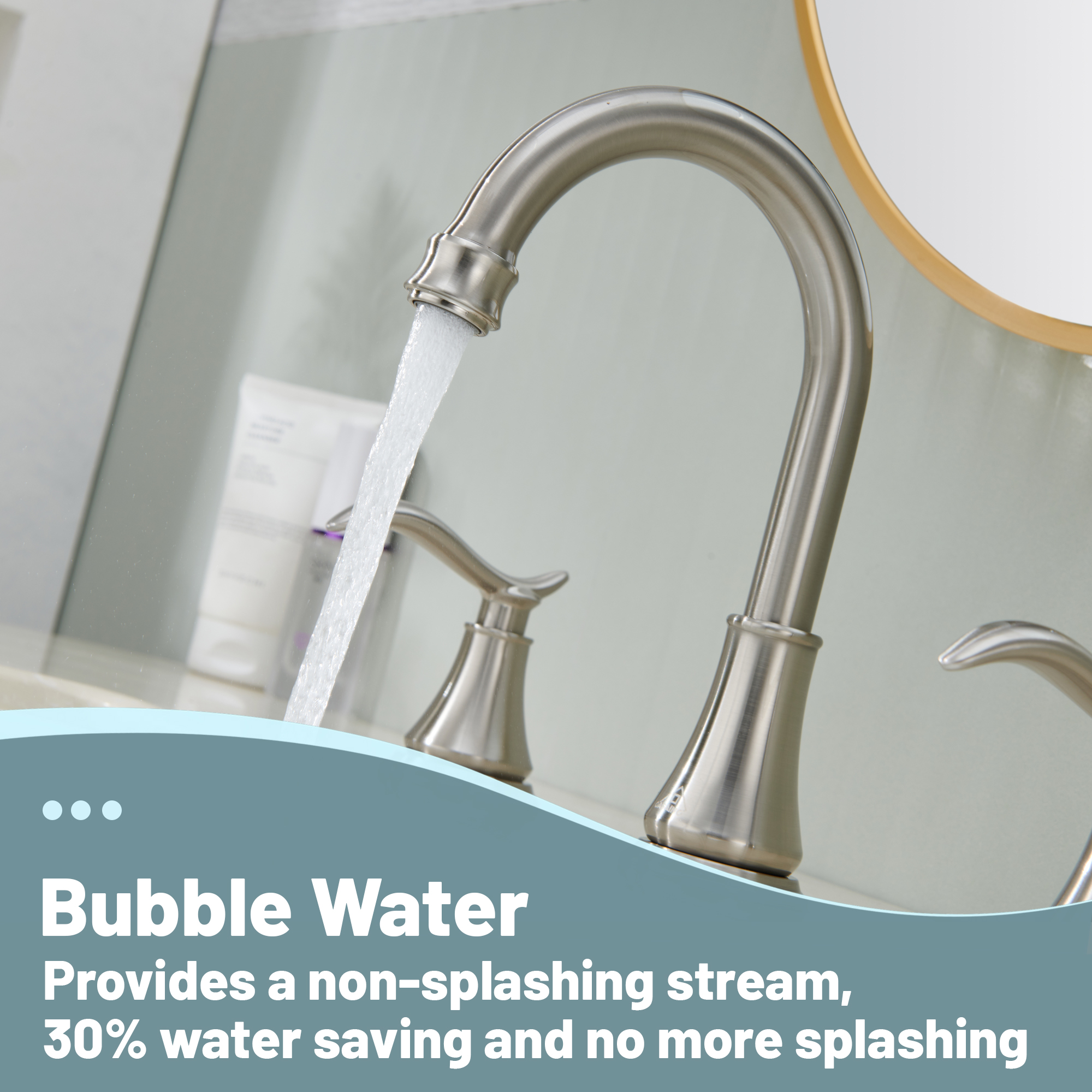 8 in. Widespread Double Handle Bathroom Sink Faucet with 360° Swivel Spout, Stainless Steel Drain Kit in Brushed Nickel/Oil Rubbed Bronze/Brushed Gold/Matte Black