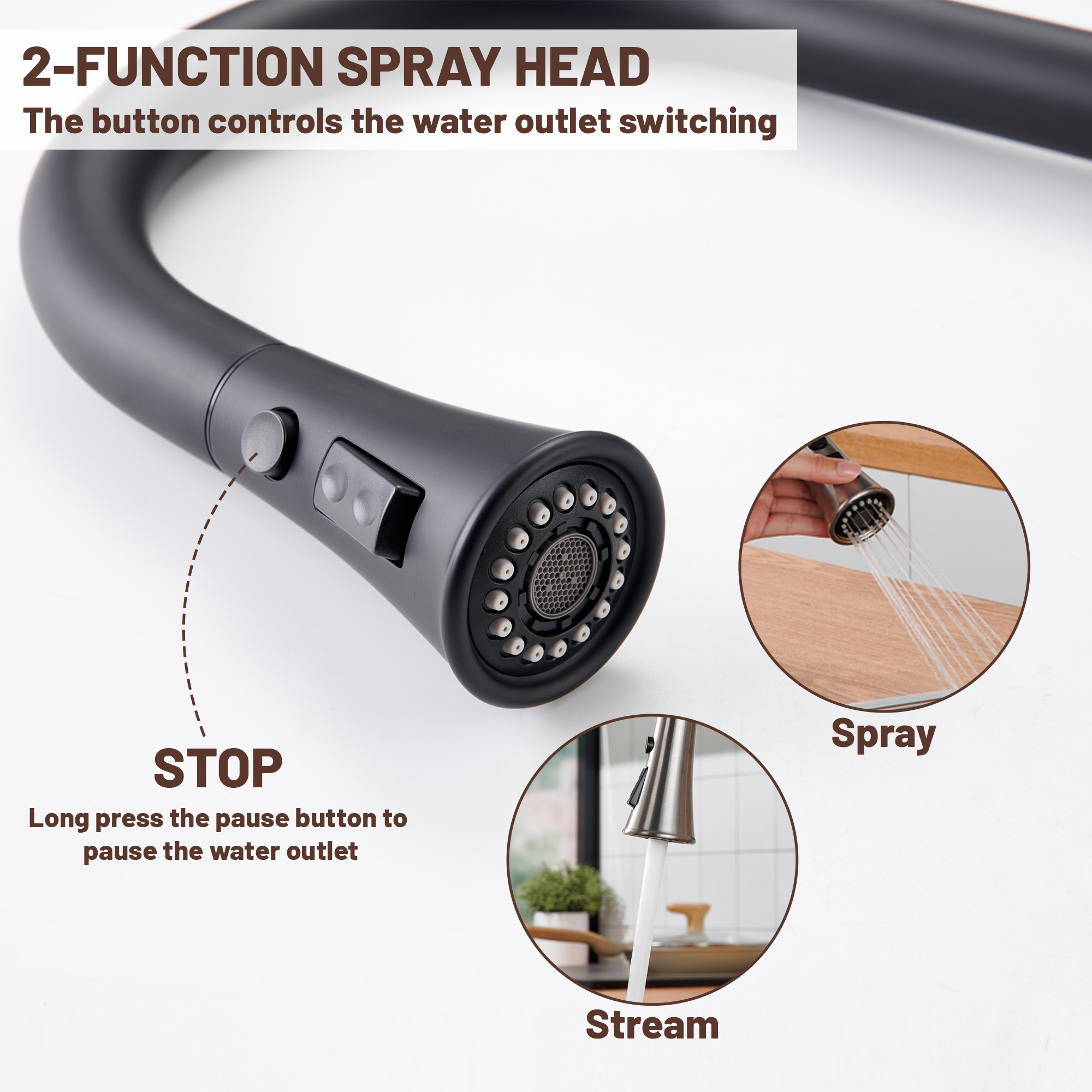Single Handle Pull Down Sprayer Kitchen Faucet with Touchless Sensor,Dual Function