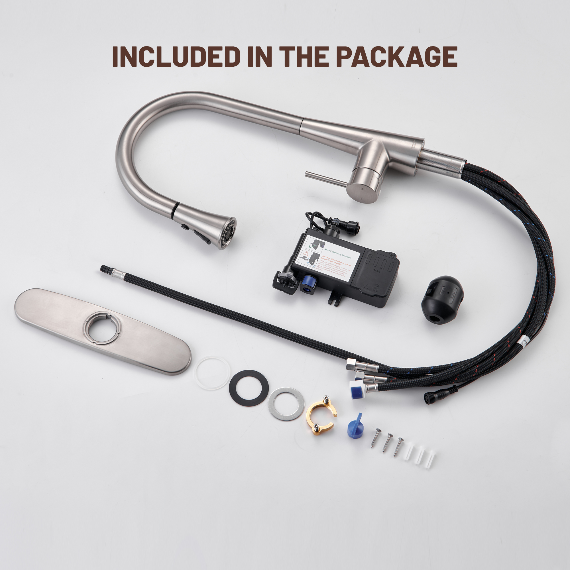 Single Handle Pull Down Sprayer Kitchen Faucet with Touchless Sensor,Dual Function