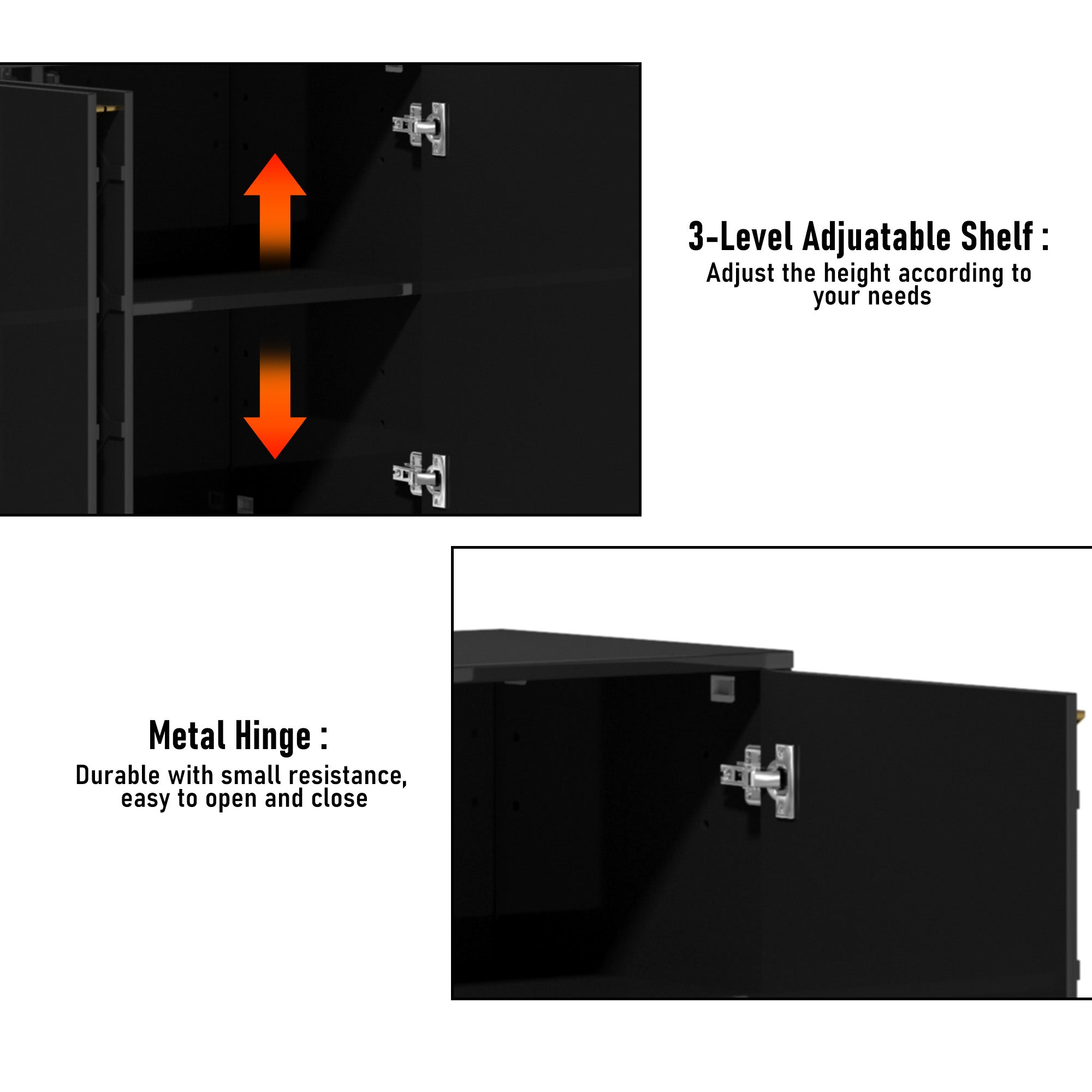 4 Door White Locker Accent Cabinet