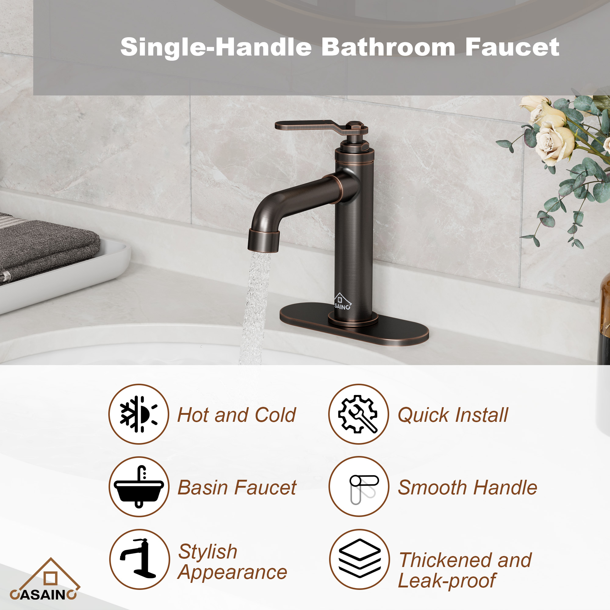 1.2 GPM Single Handle Single Hole Vessel Bathroom Faucet with Deckplate and Pop-Up Drain Kit in Brushed Nickel / Oil Rubbed Bronze