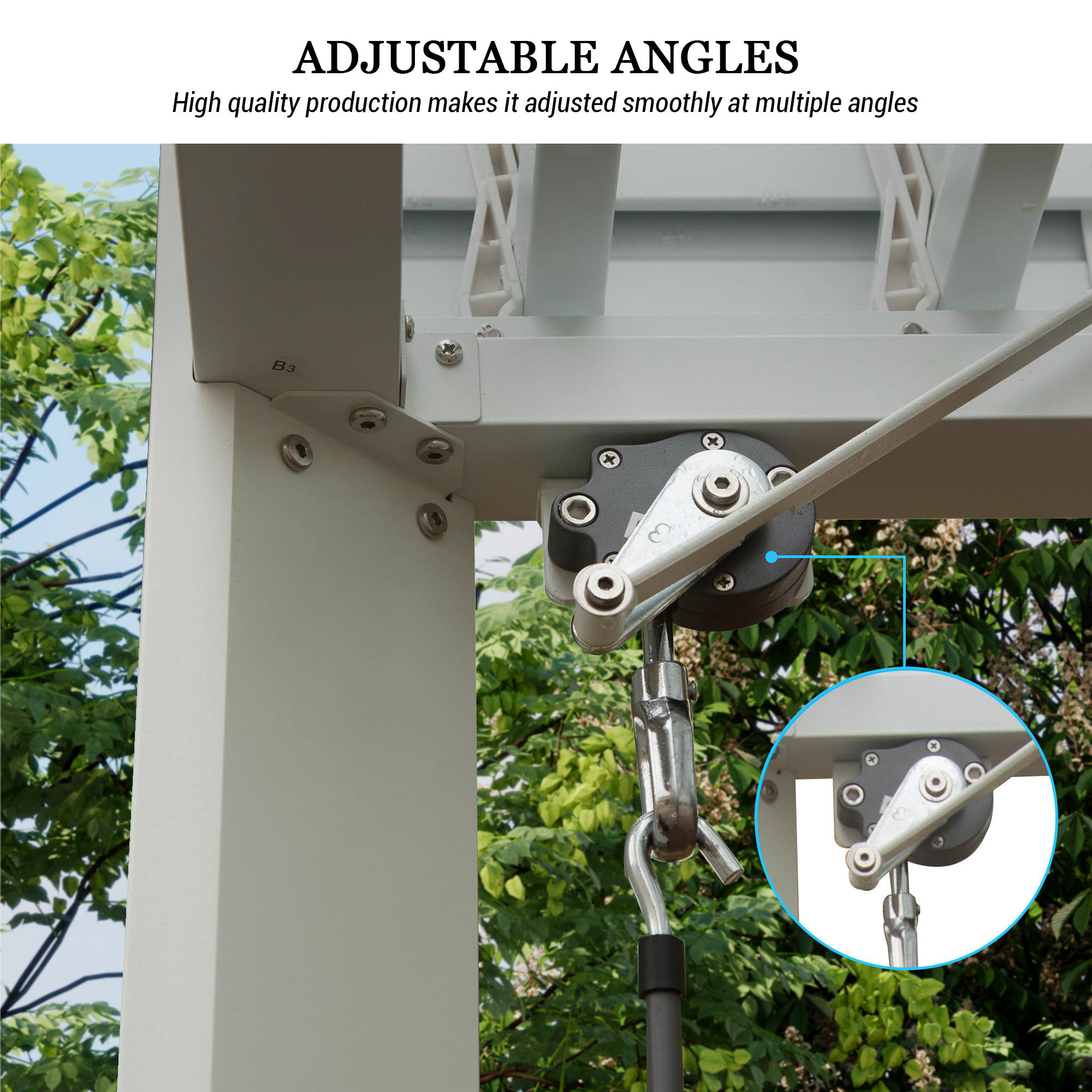 Louvered Pergola, Wood Grain Aluminum Pergola with Adjustable Roof, Wood Looking Aluminum Frame, Efficient Drainage System, Outdoor Pergola for Patio, Deck, Garden