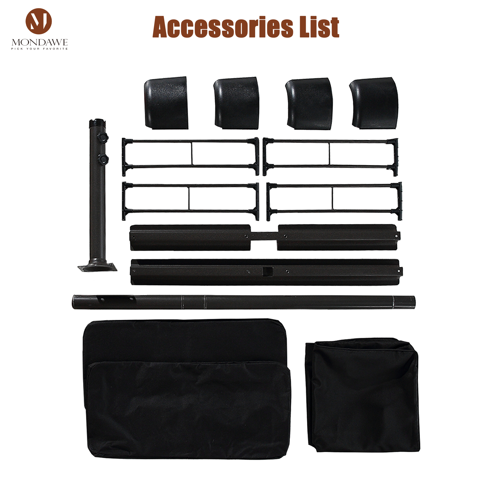 Mondawe 15ft Rectangular Patio Market Umbrella with Base and Crank-Mondawe