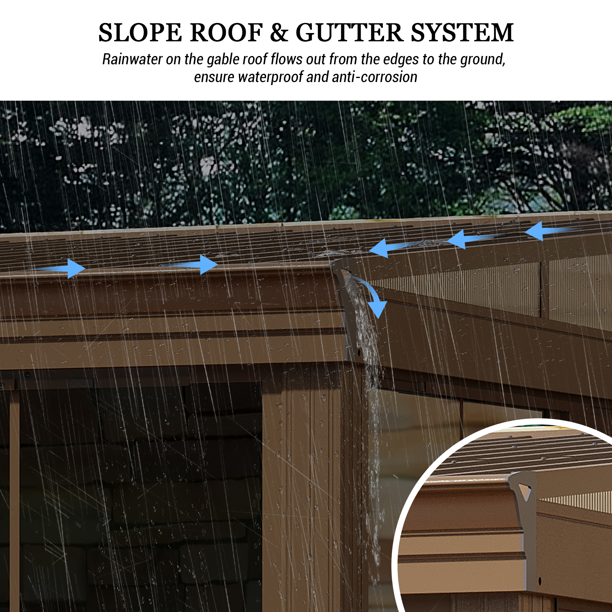 12x14FT Wall Mounted Sunroom, Against Wall Solarium with Galvanized Steel Sloping Roof, Detachable PVC Screen, Lockable Sliding Front and Side Doors, Lean-to Gazebo Sun Room for Deck Patio