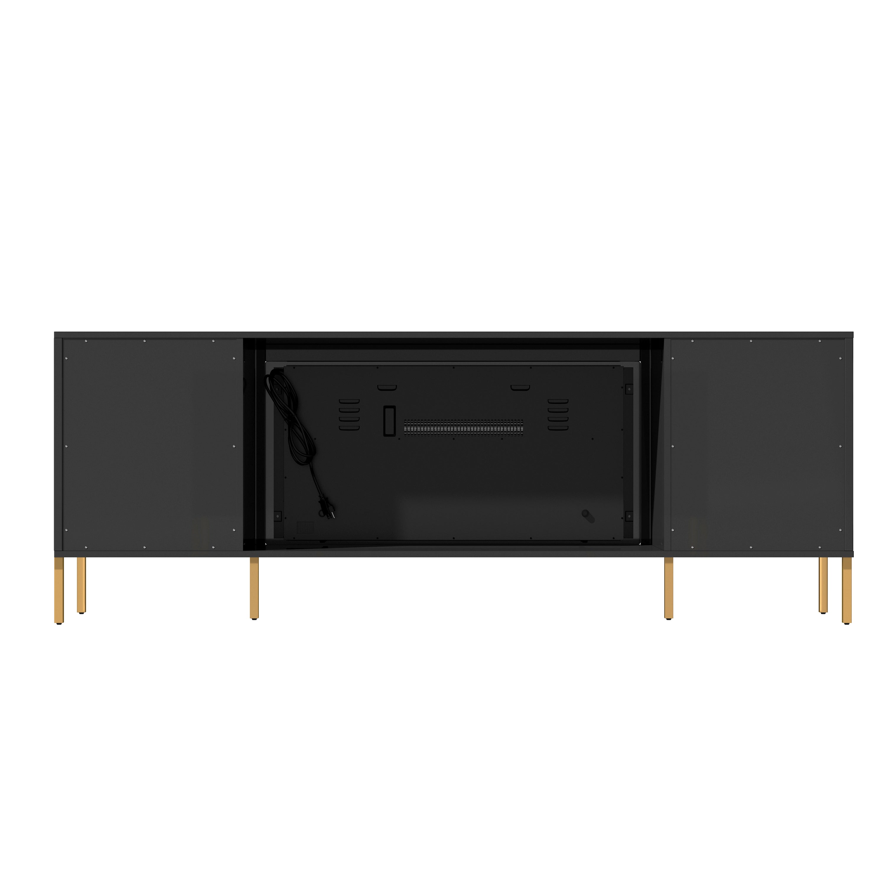 70.08'' Wide Storage Cabinet with Electric Fireplace