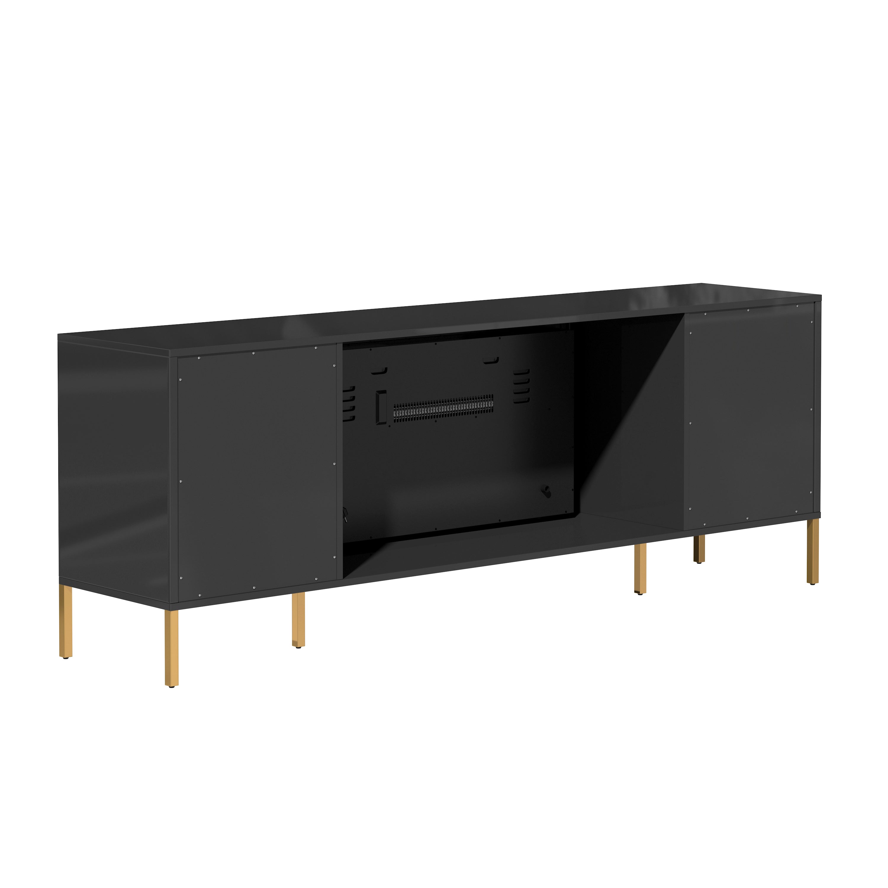 70.08'' Wide Storage Cabinet with Electric Fireplace