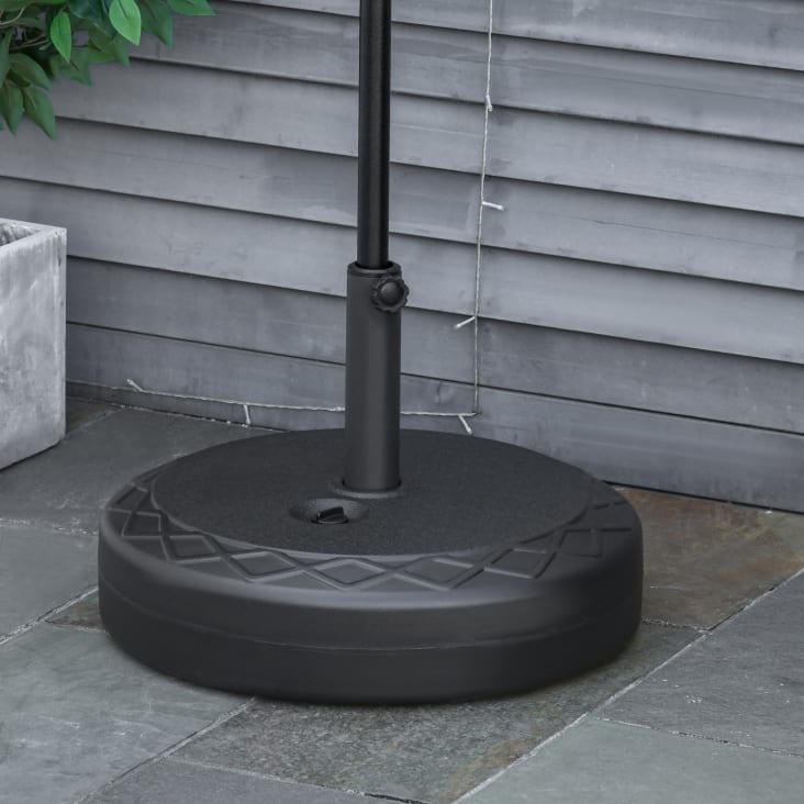 Patio Umbrella Base Round Outdoor Stand Black