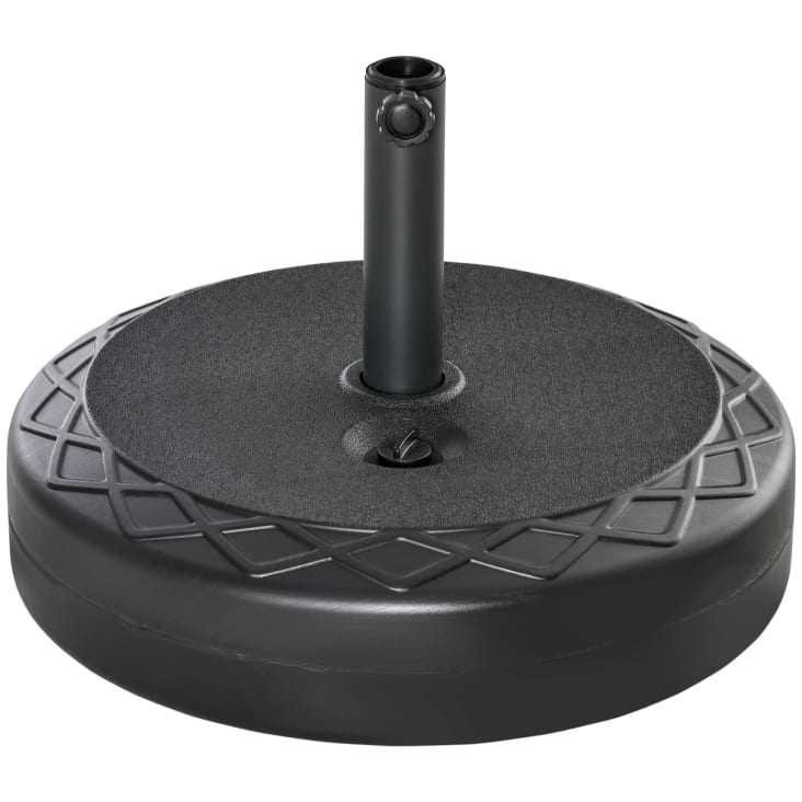 Patio Umbrella Base Round Outdoor Stand Black