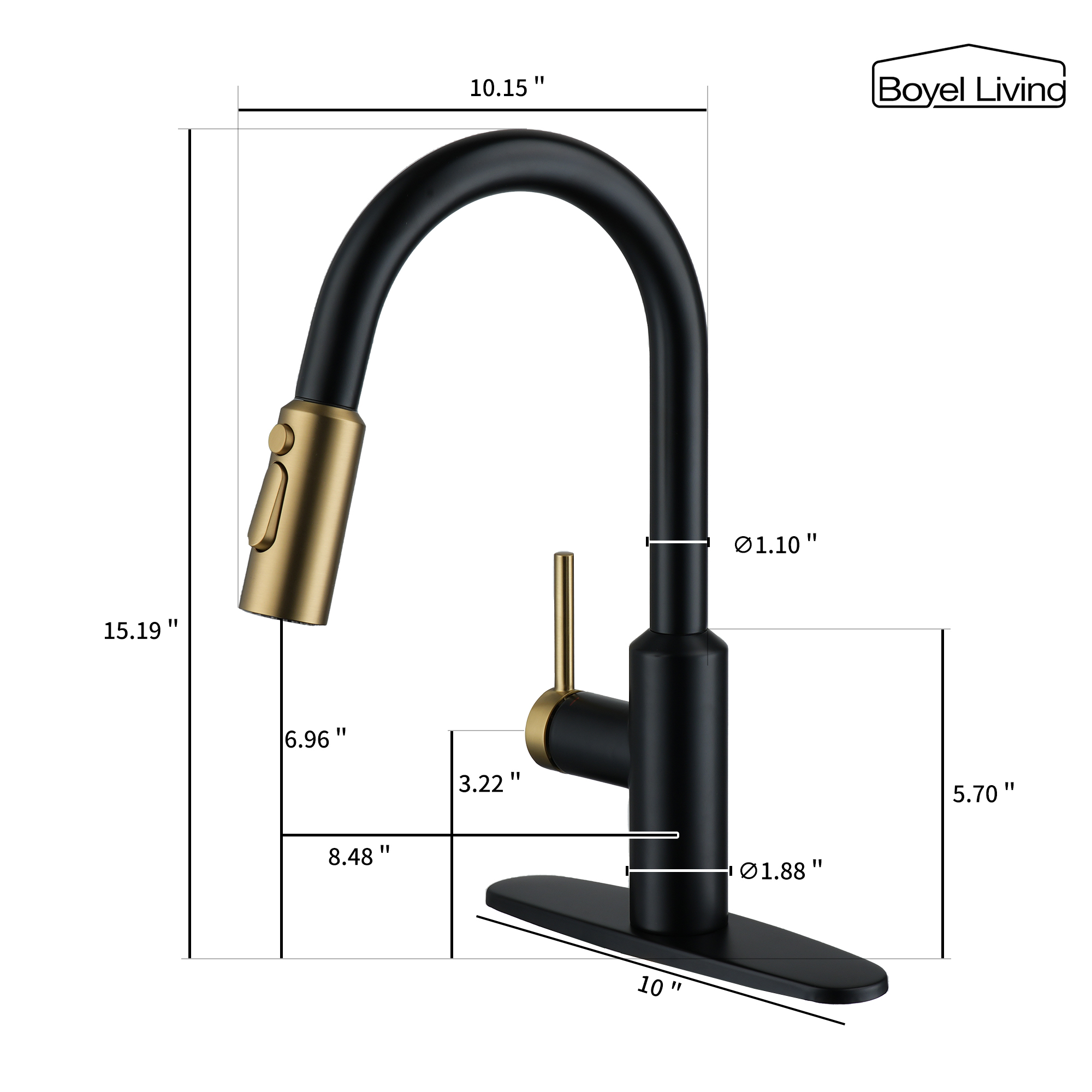 Pull Down Kitchen Faucet Dimensions