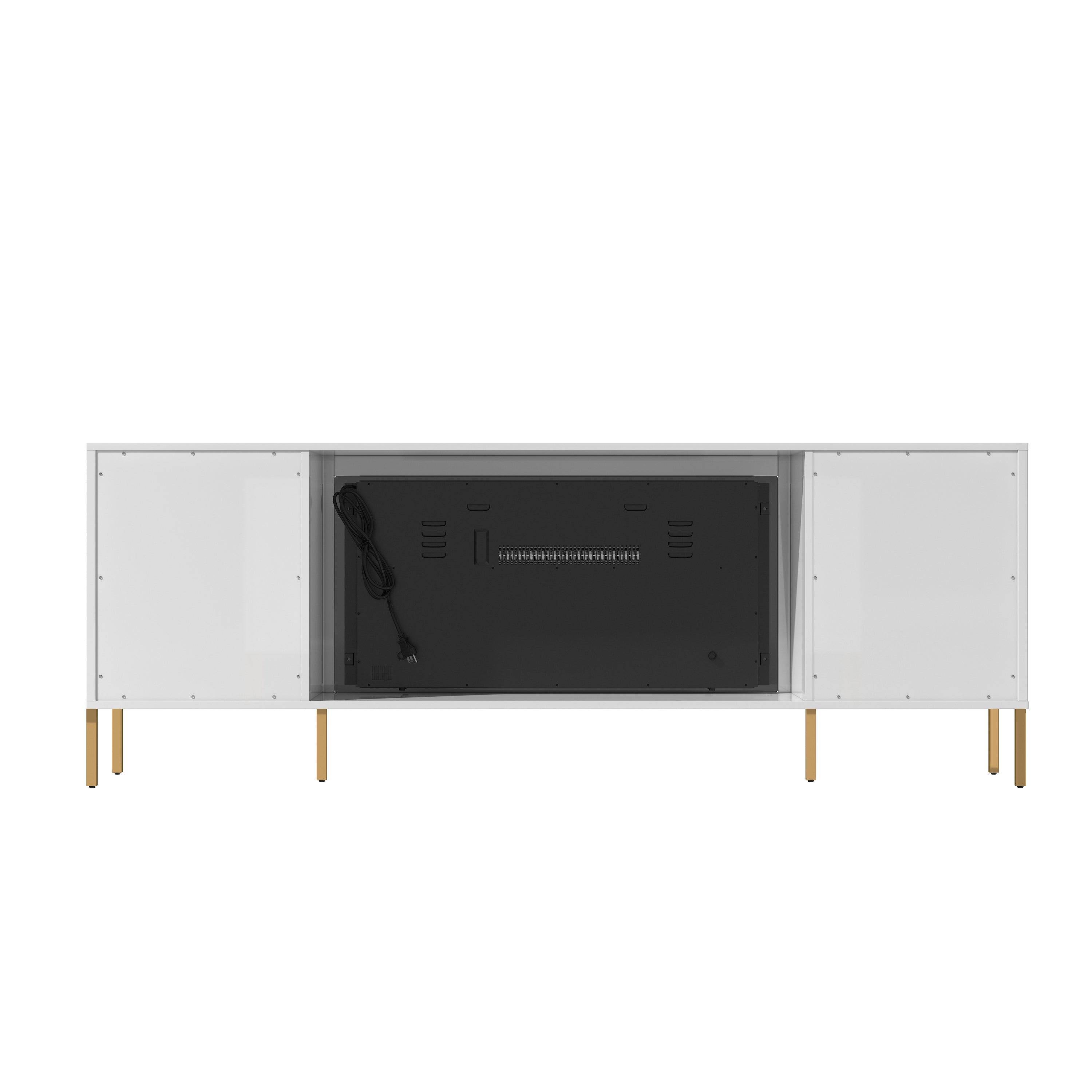 70.08'' Wide Storage Cabinet with Electric Fireplace