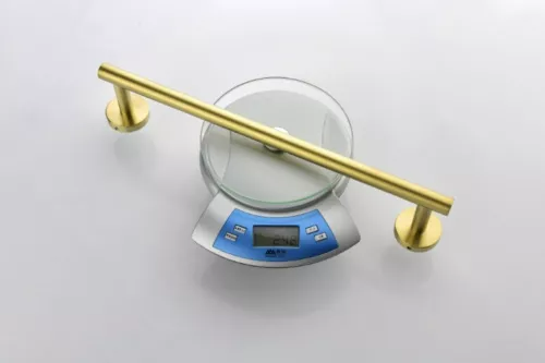  6-Piece Bath Hardware Set with Towel Rail, Paper Towel Rack, Towel Ring and Hook in Brushed Nickel/Brushed Gold