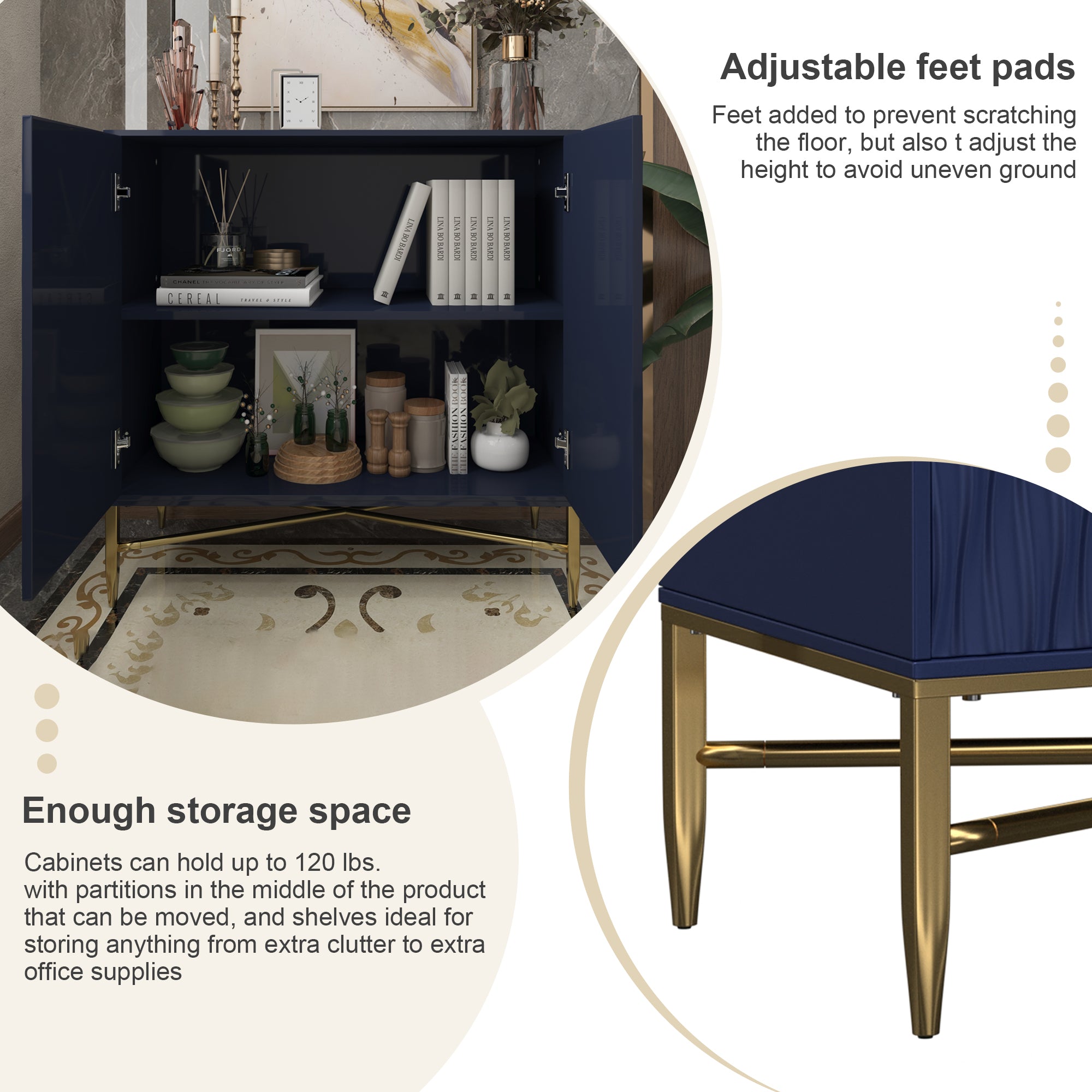 Boyel Living 32.8 in. H 2 Door White Locker Accent Storage Cabinet