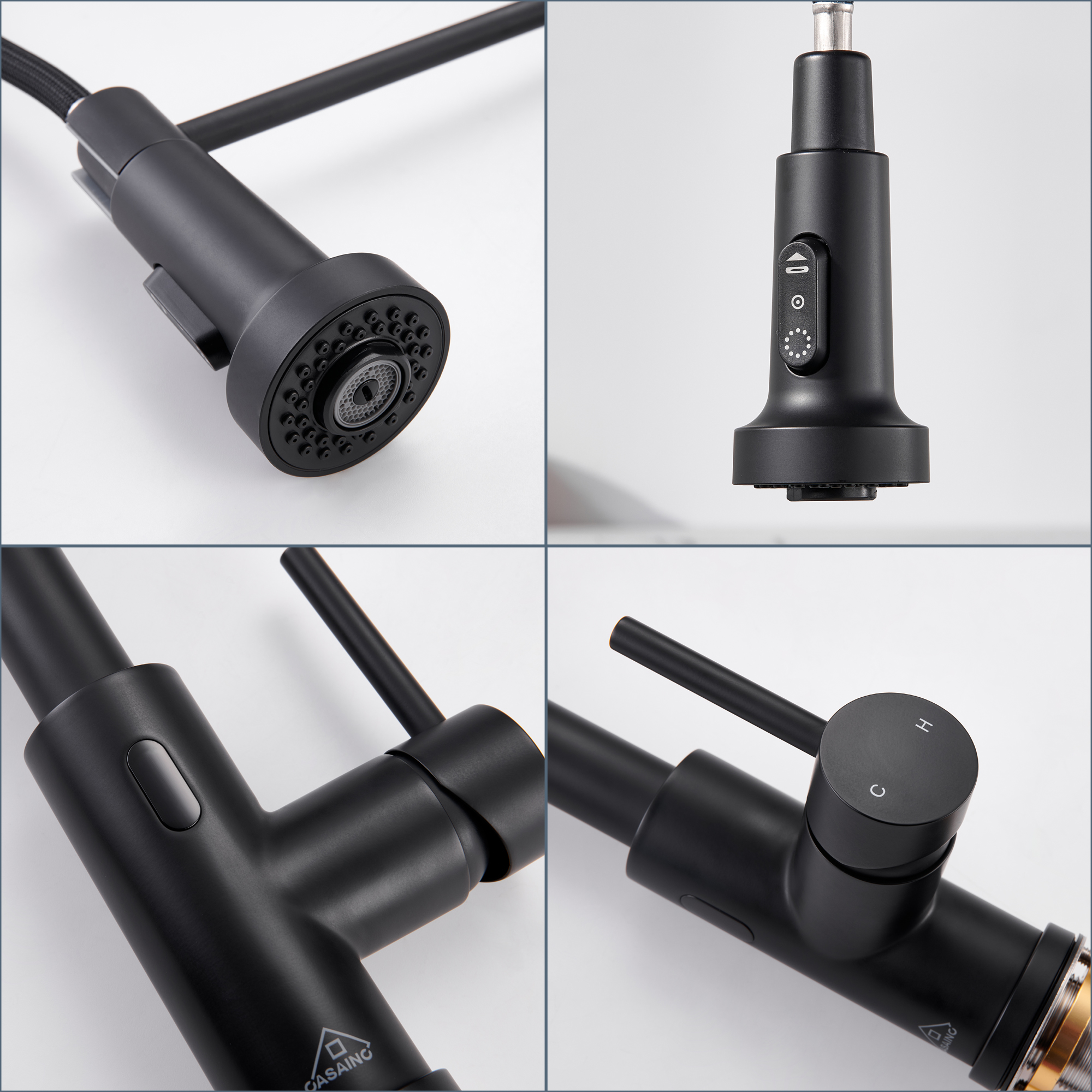 3-Mode Single Handle Pull-Down Sprayer Kitchen Faucet with Touchless Sensor and Includes Deckplate