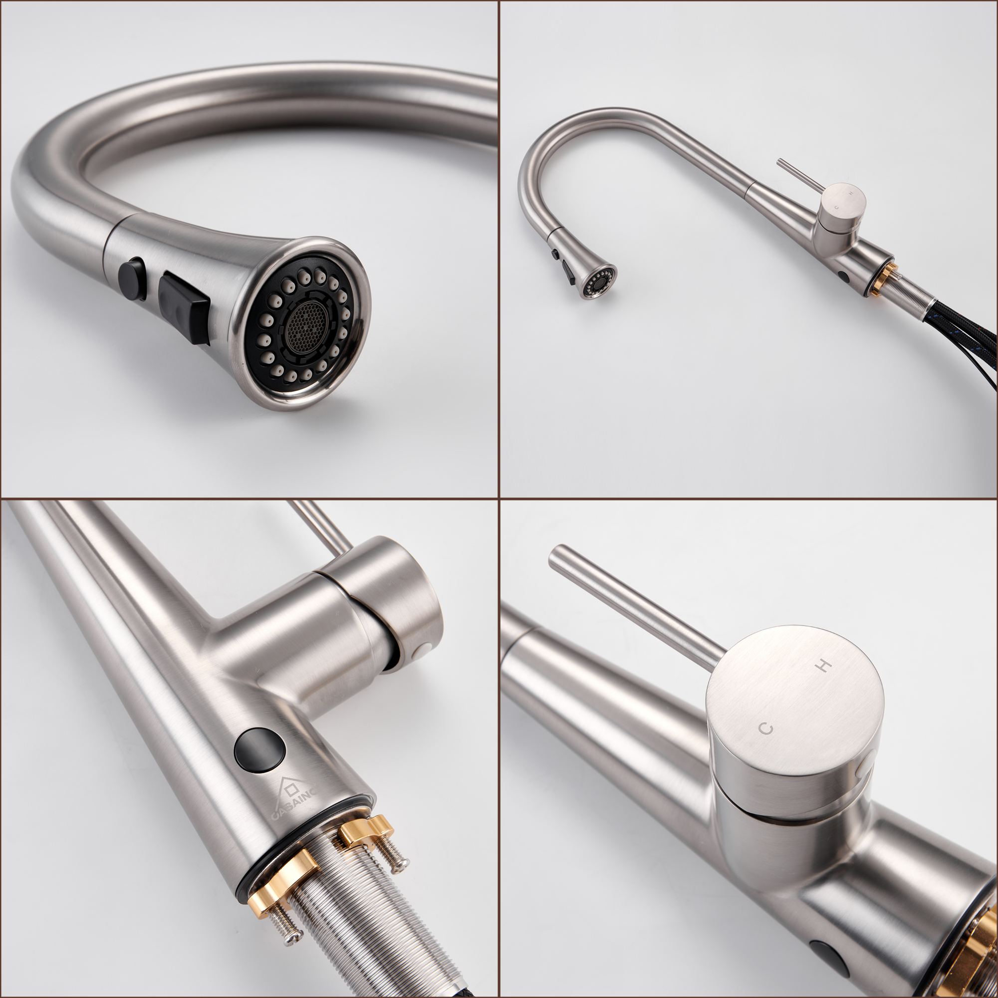 Single Handle Pull Down Sprayer Kitchen Faucet with Touchless Sensor,Dual Function