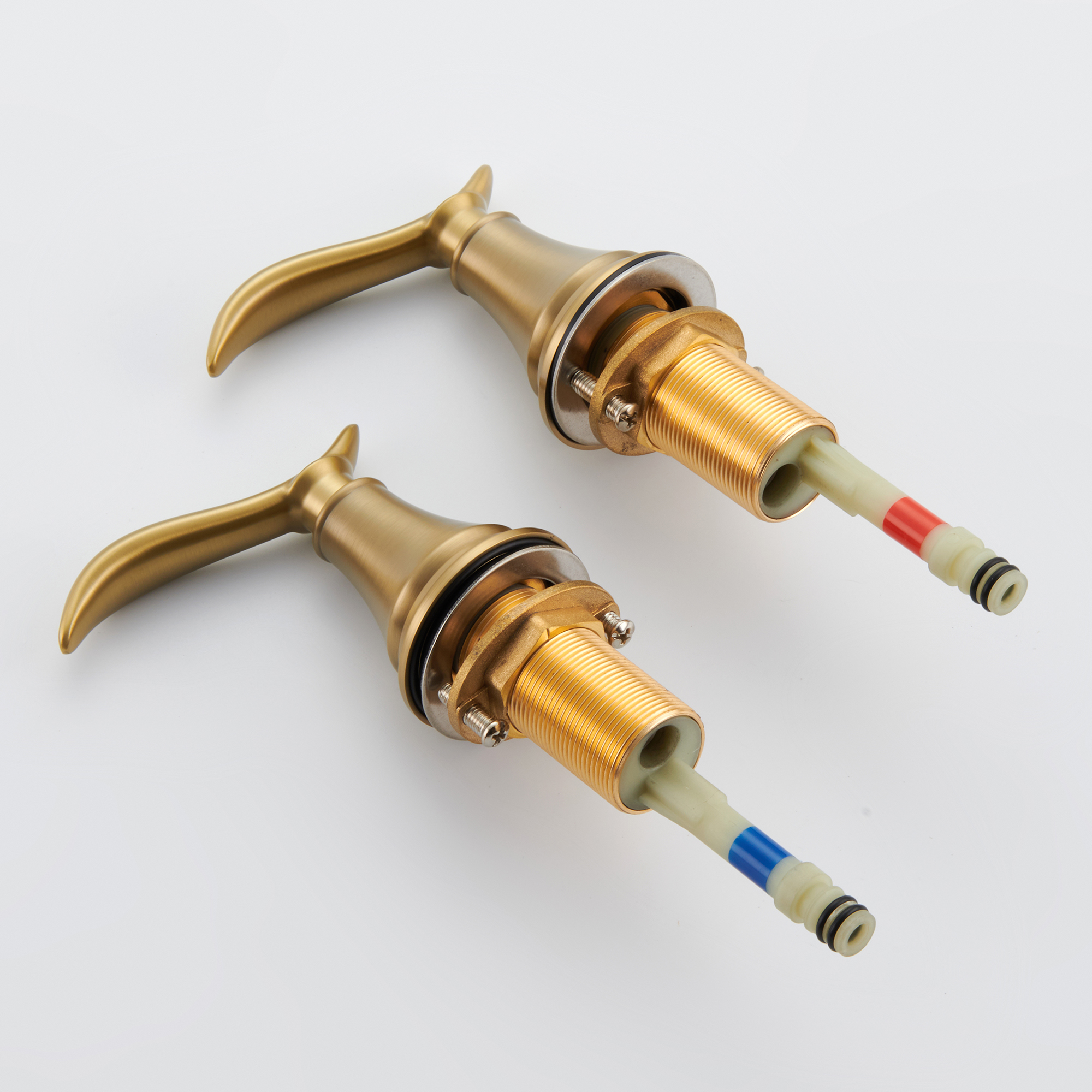 8 in. Widespread Double Handle Bathroom Sink Faucet with 360° Swivel Spout, Stainless Steel Drain Kit in Brushed Nickel/Oil Rubbed Bronze/Brushed Gold/Matte Black