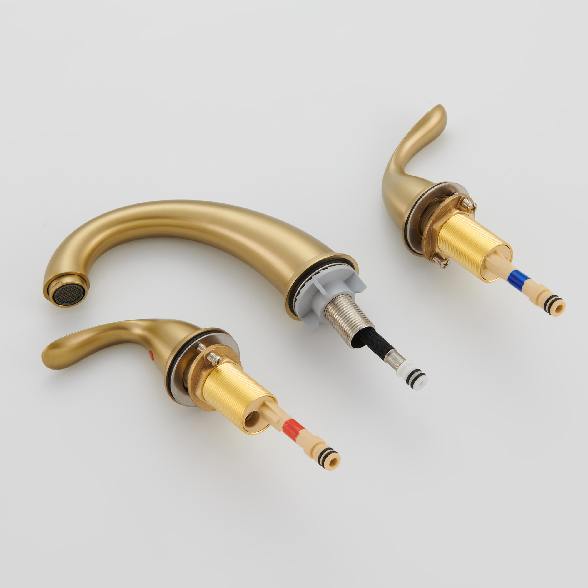 8 in. Widespread Double Handle Bathroom Sink Faucet 3 Hole with Stainless Steel Pop Up Drain in Brushed Nickel/Matte Black/Brushed Gold/Oil Rubbed Bronze