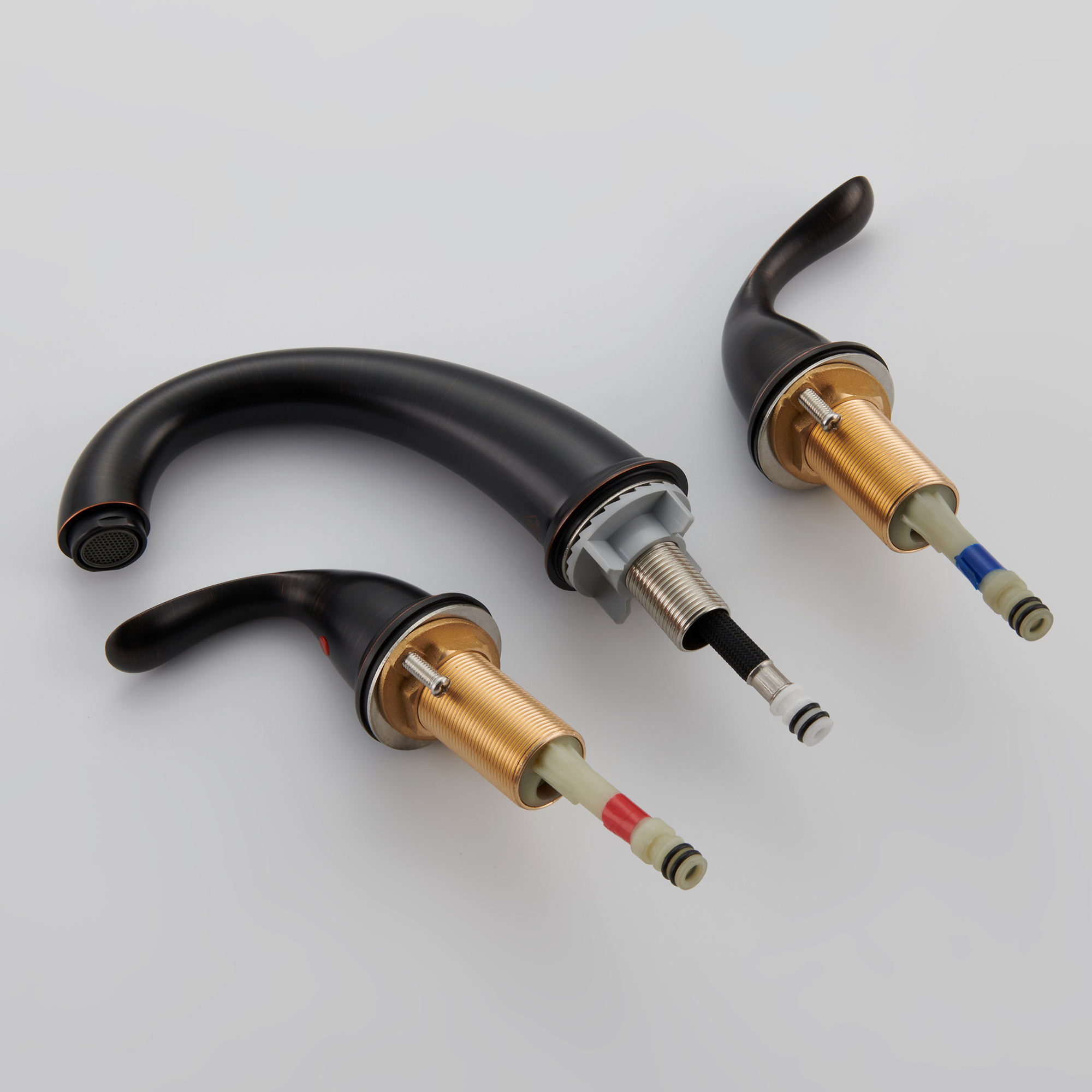 8 in. Widespread Double Handle Bathroom Sink Faucet 3 Hole with Stainless Steel Pop Up Drain in Brushed Nickel/Matte Black/Brushed Gold/Oil Rubbed Bronze