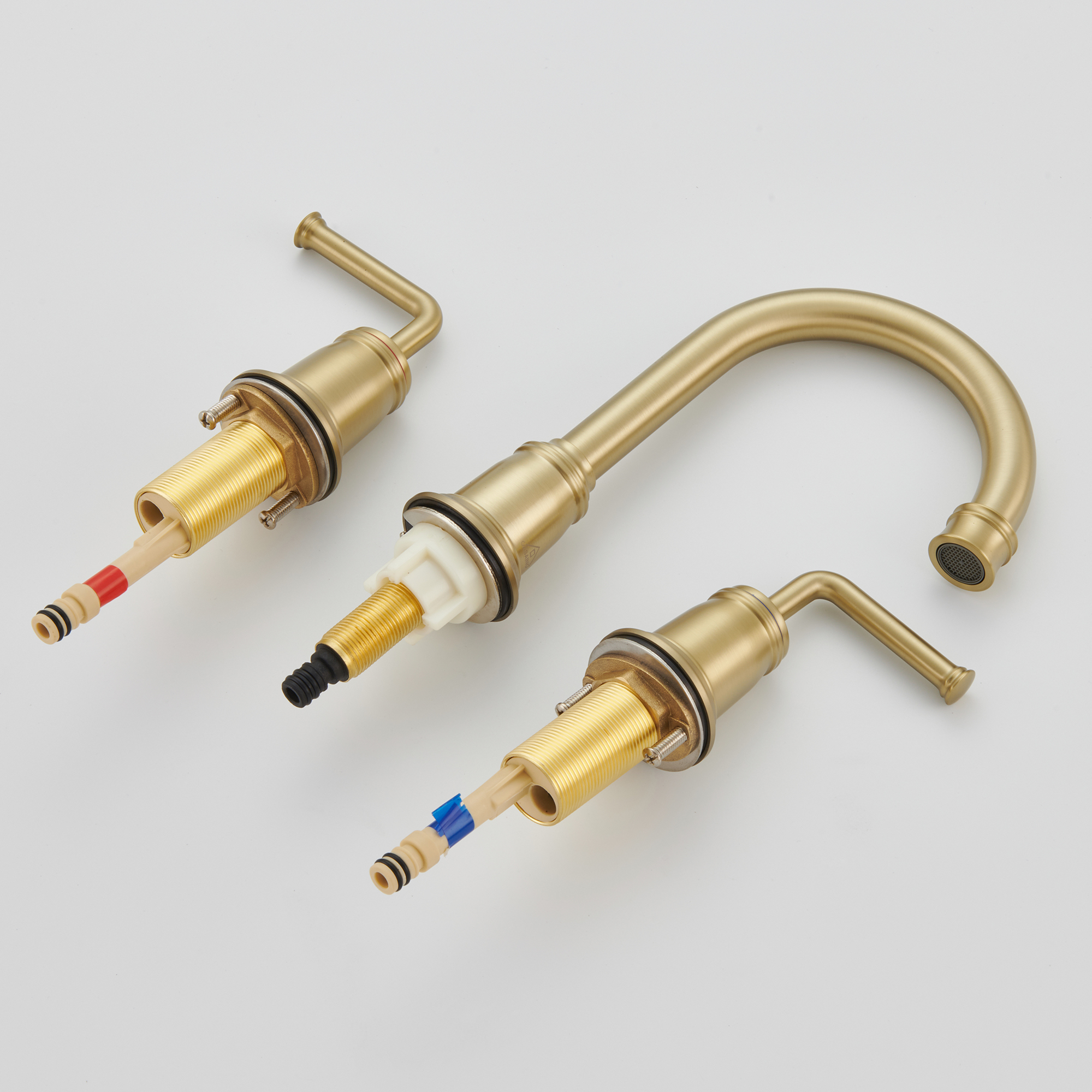 8 in. Widespread Double Handle Bathroom sink Faucet with 360° Swivel Spout, Stainless Steel Drain in Brushed Nickel/Oil Rubbed Bronze/Brushed Gold/Matte Black