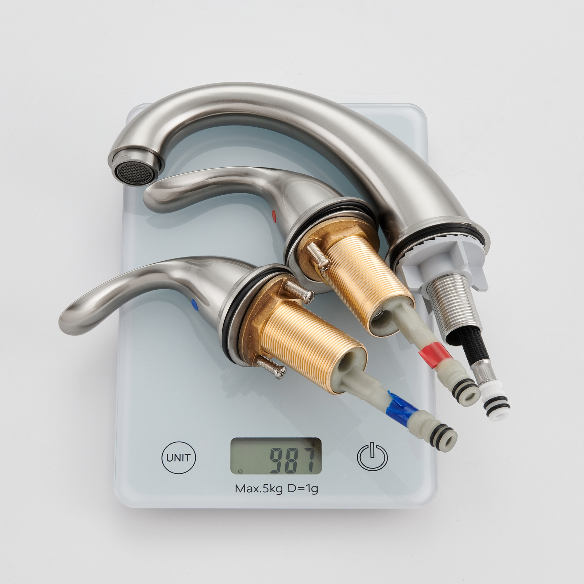 8 in. Widespread Double Handle Bathroom Sink Faucet 3 Hole with Stainless Steel Pop Up Drain in Brushed Nickel/Matte Black/Brushed Gold/Oil Rubbed Bronze