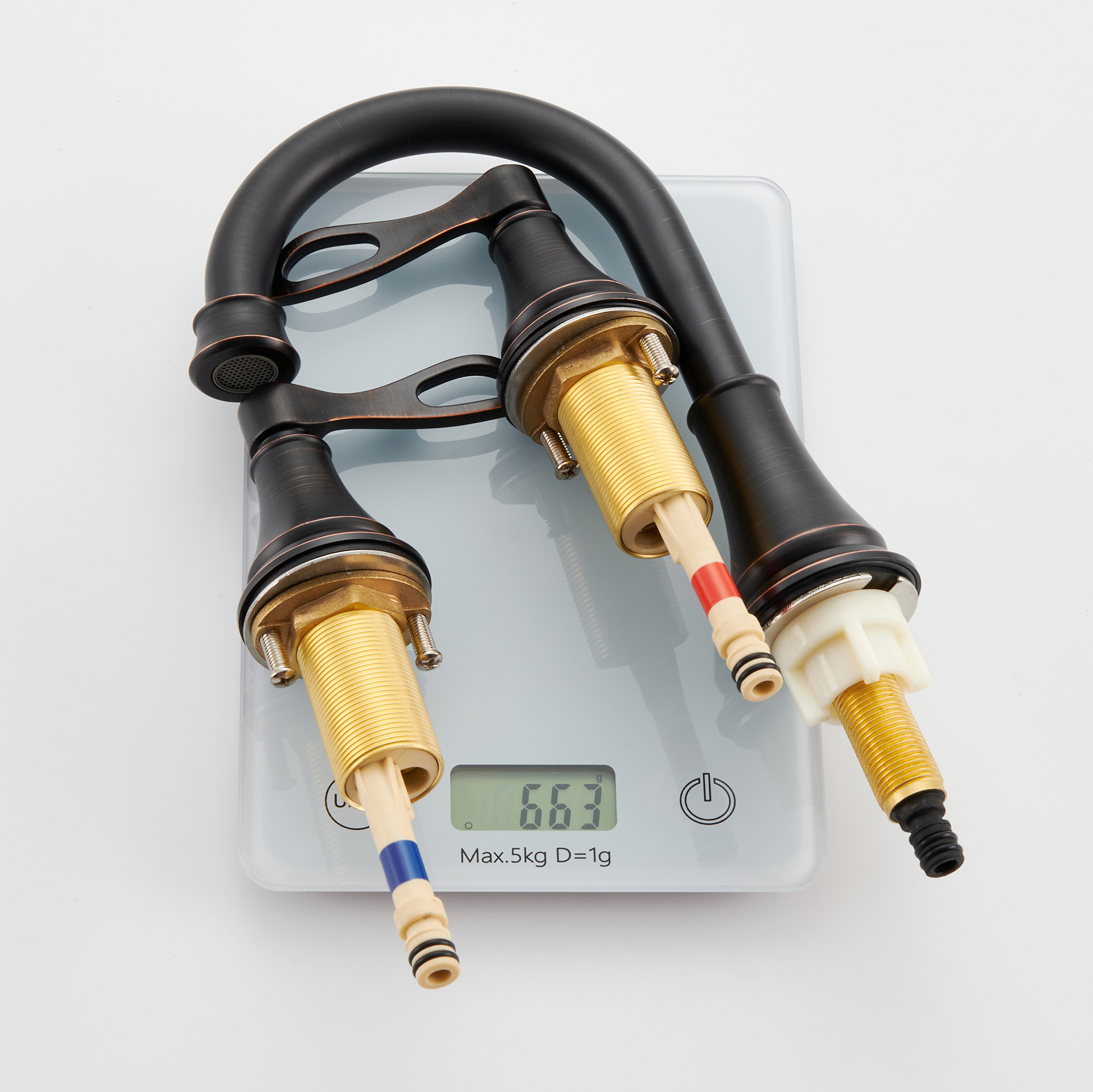 8 in. Widespread Double Handle Bathroom Faucet 3 Holes with 360° Swivel Spout, Stainless Steel Drain in Brushed Nickel/Oil Rubbed Bronze/Brushed Gold/Matte Black